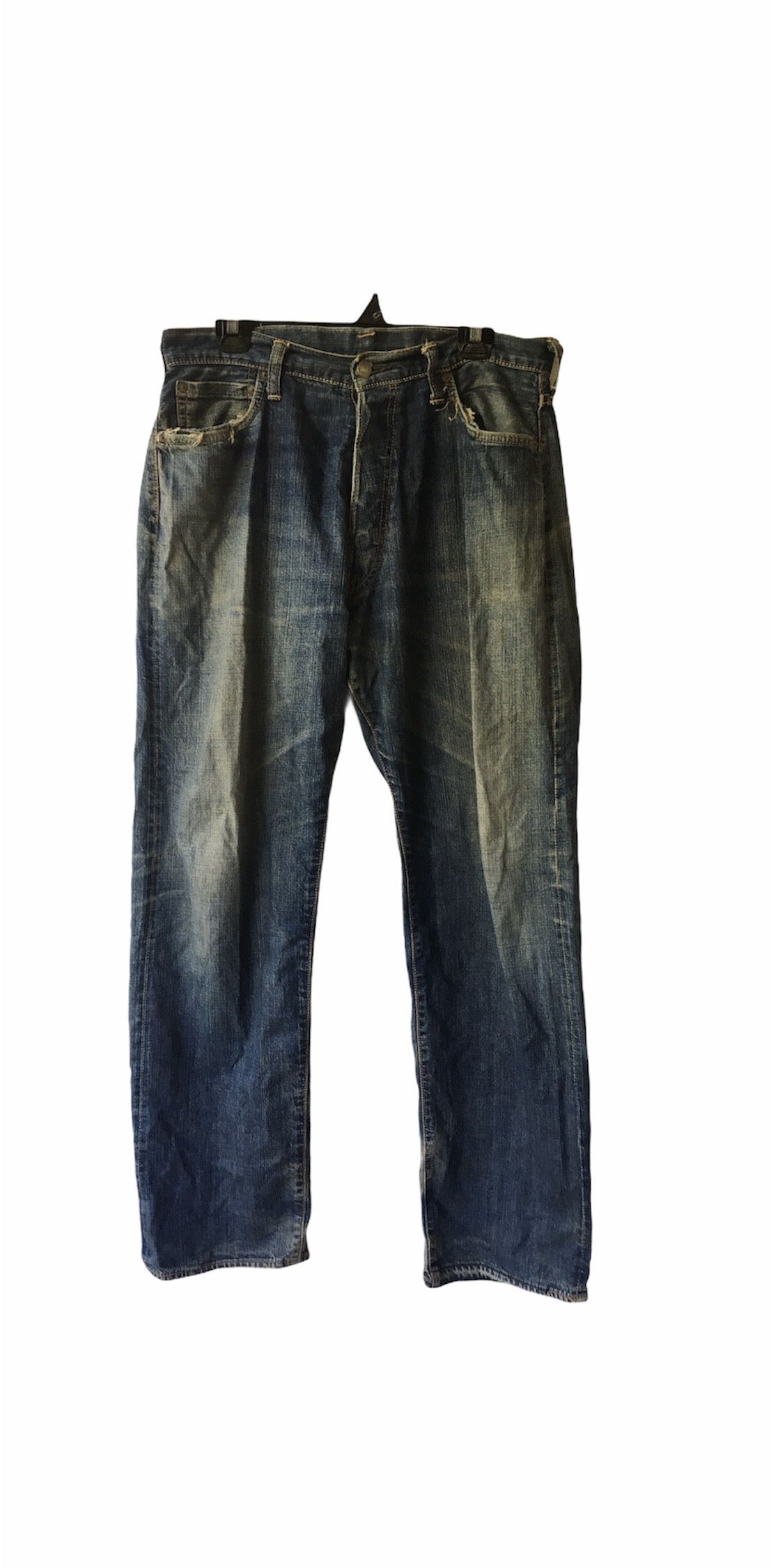 Evisu × Japanese Brand × Vintage 🛫🔥EVISU Distressed Denim Jeans Made In Japan🔥✈️ Size US 34 / EU 50 - 1 Thumbnail