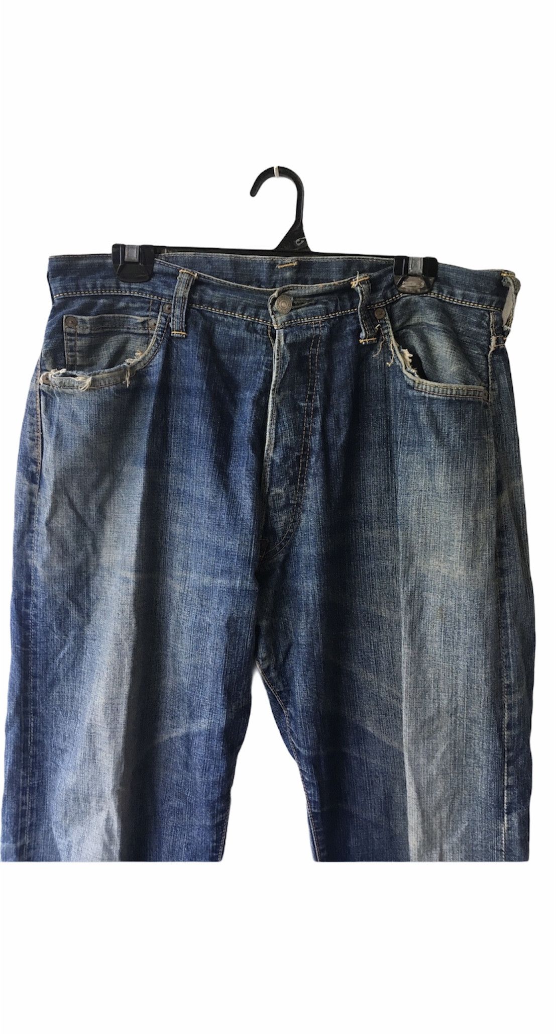 Evisu × Japanese Brand × Vintage 🛫🔥EVISU Distressed Denim Jeans Made In Japan🔥✈️ Size US 34 / EU 50 - 4 Thumbnail