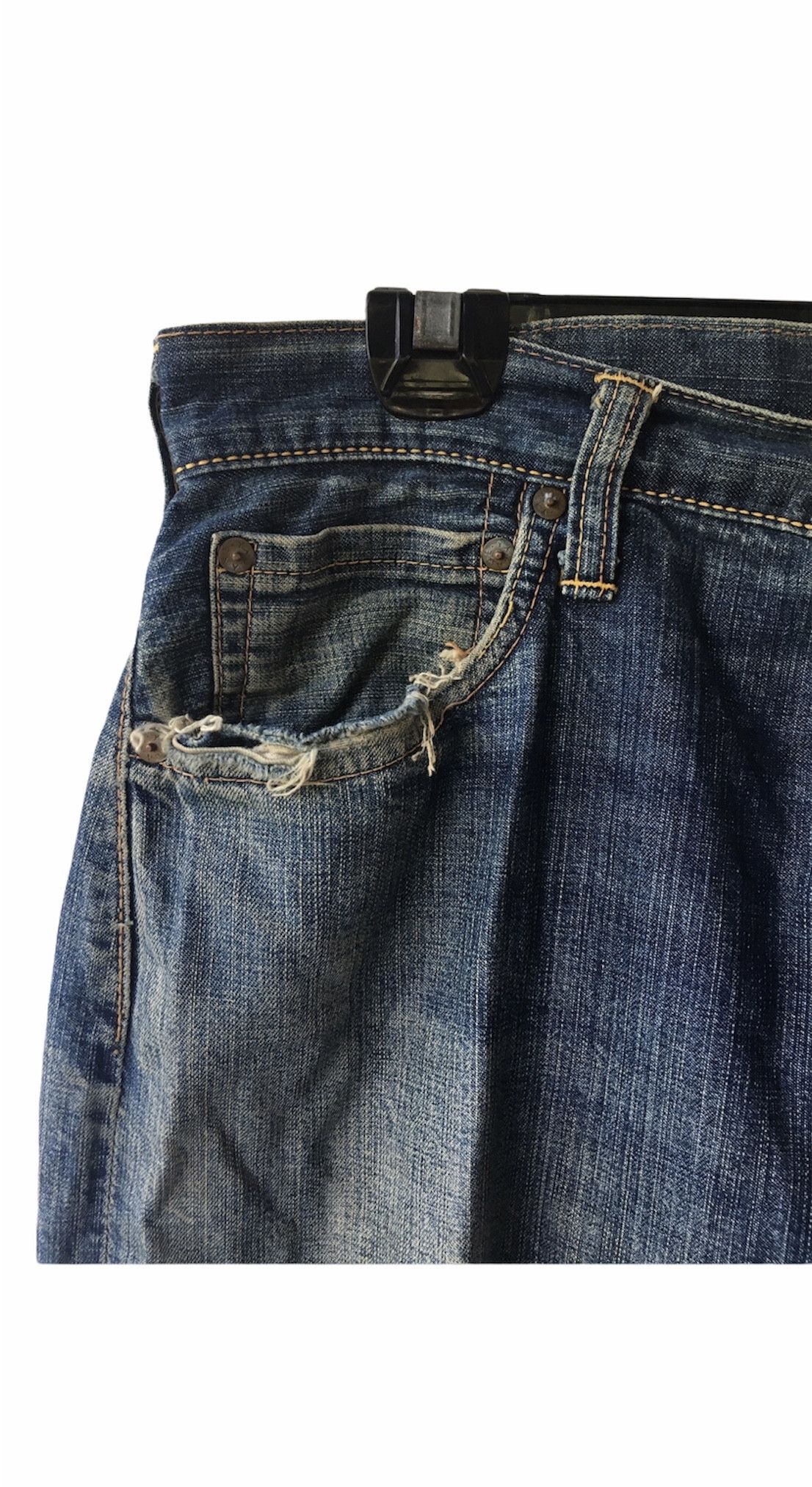 Evisu × Japanese Brand × Vintage 🛫🔥EVISU Distressed Denim Jeans Made In Japan🔥✈️ Size US 34 / EU 50 - 3 Thumbnail