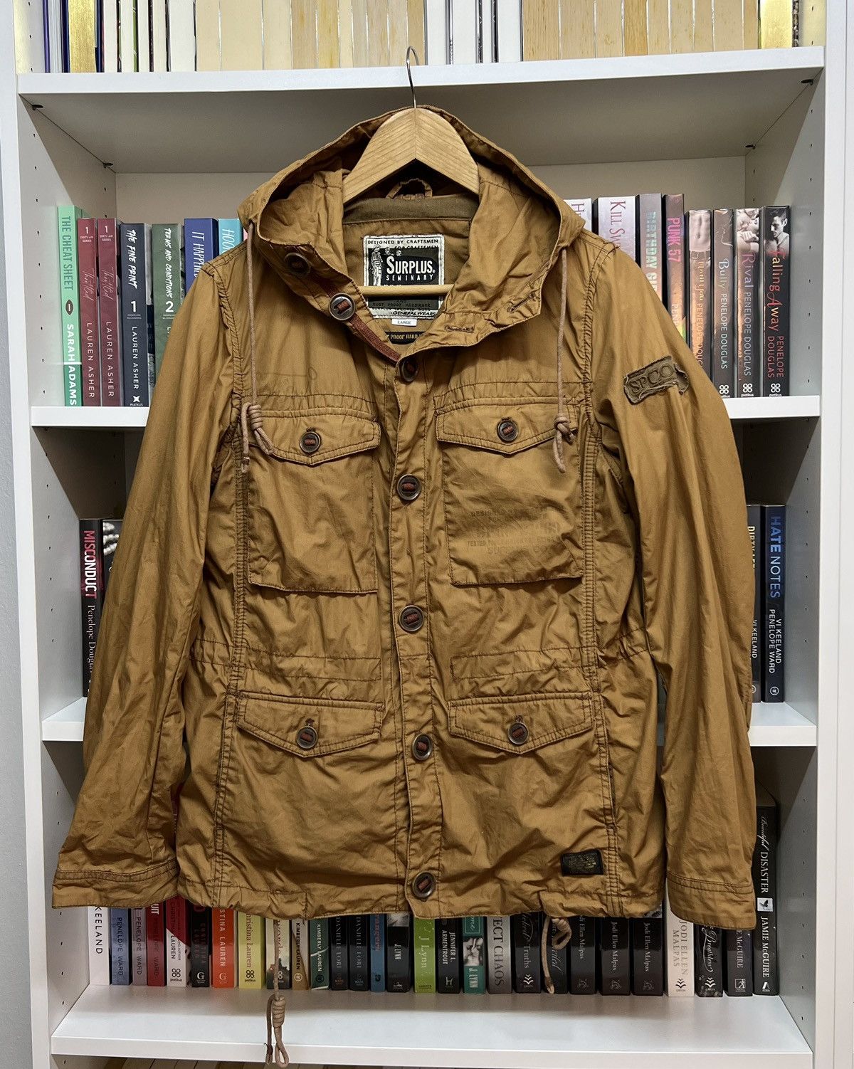 image of Khaki Surplus x Surplus Seminary Craftmen Rust Proof Jacket in Brown, Men's (Size Large)