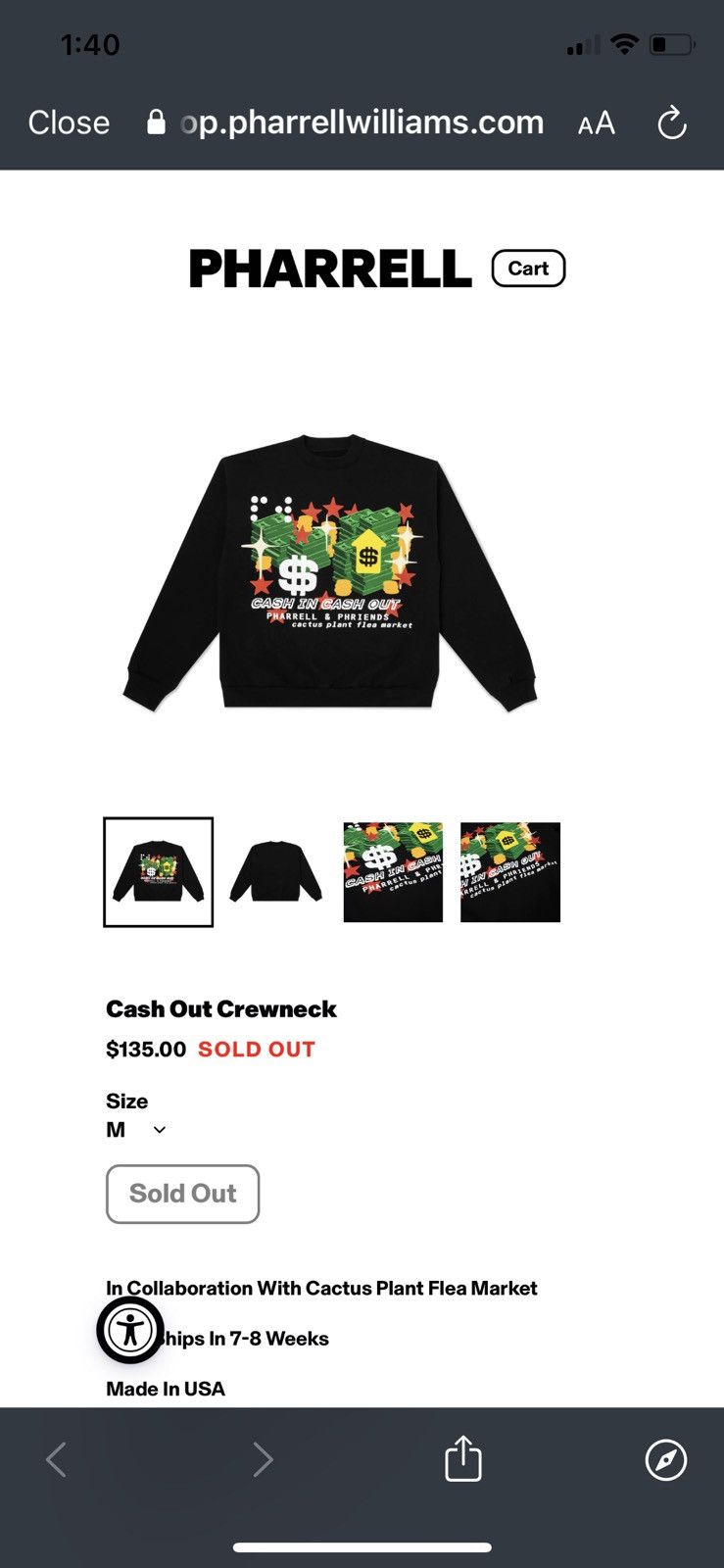 Cactus Plant Flea Market × Pharrell × Tyler The Creator Need Gone 