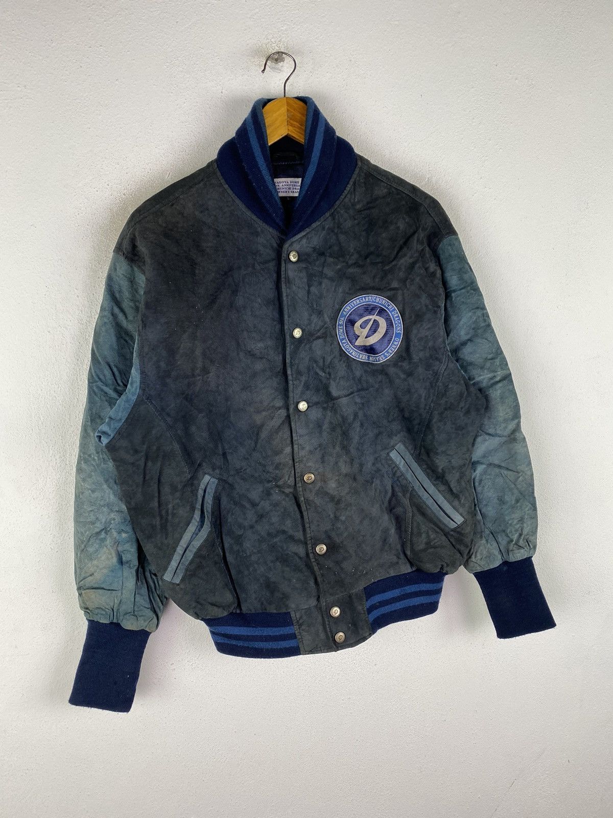 Other 🔥DHL SHIPPPING🔥VINTAGE LEATHER VARSITY JACKET NAGOYA DOME Size US L / EU 52-54 / 3 - 4 Thumbnail