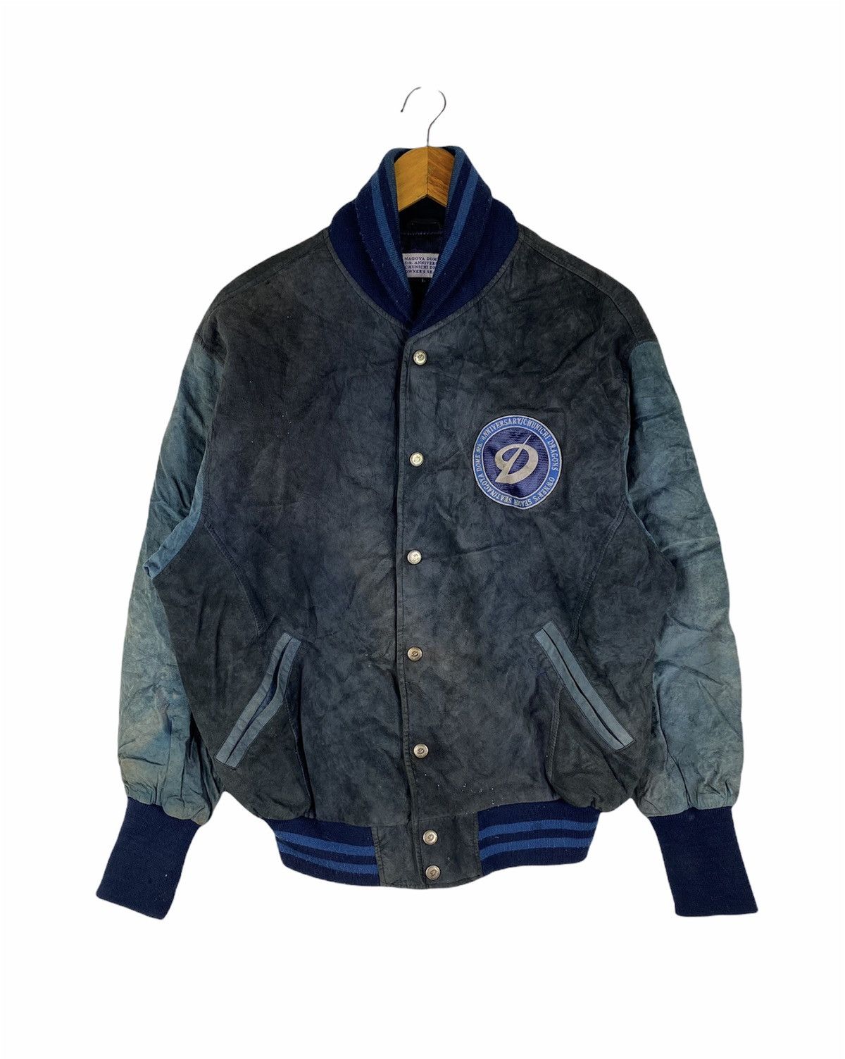 Other 🔥DHL SHIPPPING🔥VINTAGE LEATHER VARSITY JACKET NAGOYA DOME Size US L / EU 52-54 / 3 - 1 Thumbnail