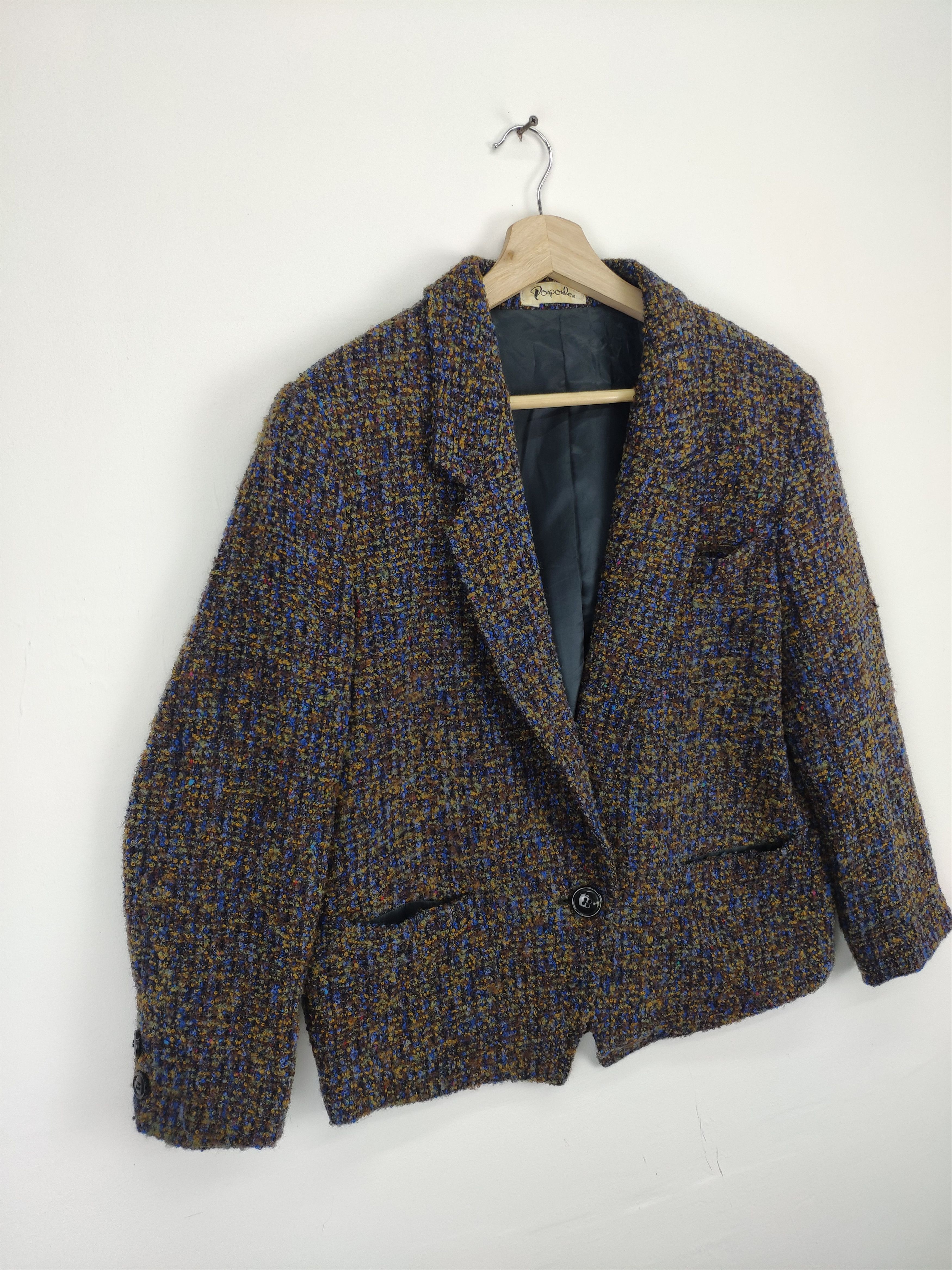 Designer × Japanese Brand × Vintage 🇯🇵 Vintage 1990s Japanese Brand Wool Coat Blazer Jacket Size M / US 6-8 / IT 42-44 - 3 Thumbnail