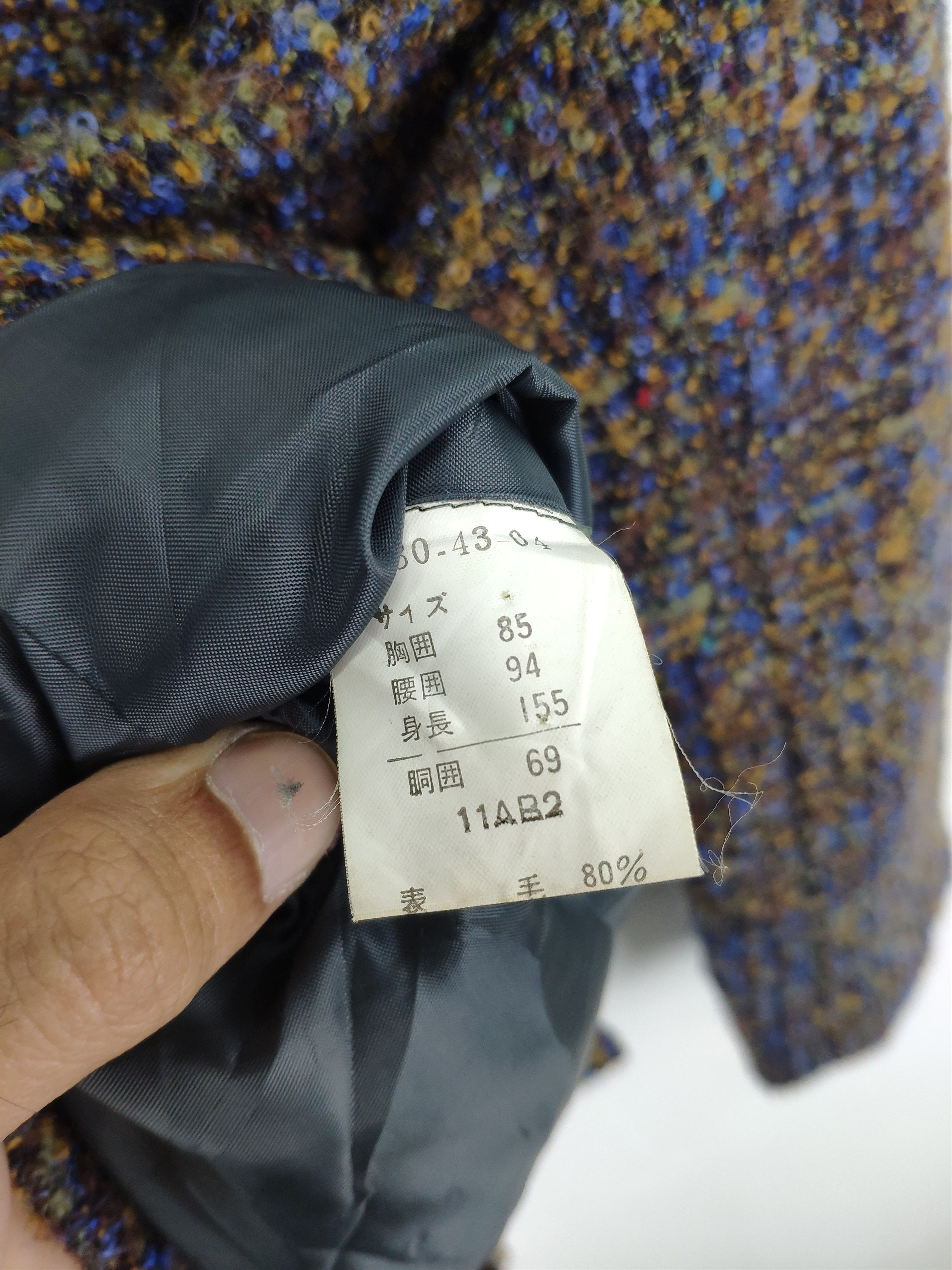 Designer × Japanese Brand × Vintage 🇯🇵 Vintage 1990s Japanese Brand Wool Coat Blazer Jacket Size M / US 6-8 / IT 42-44 - 12 Thumbnail
