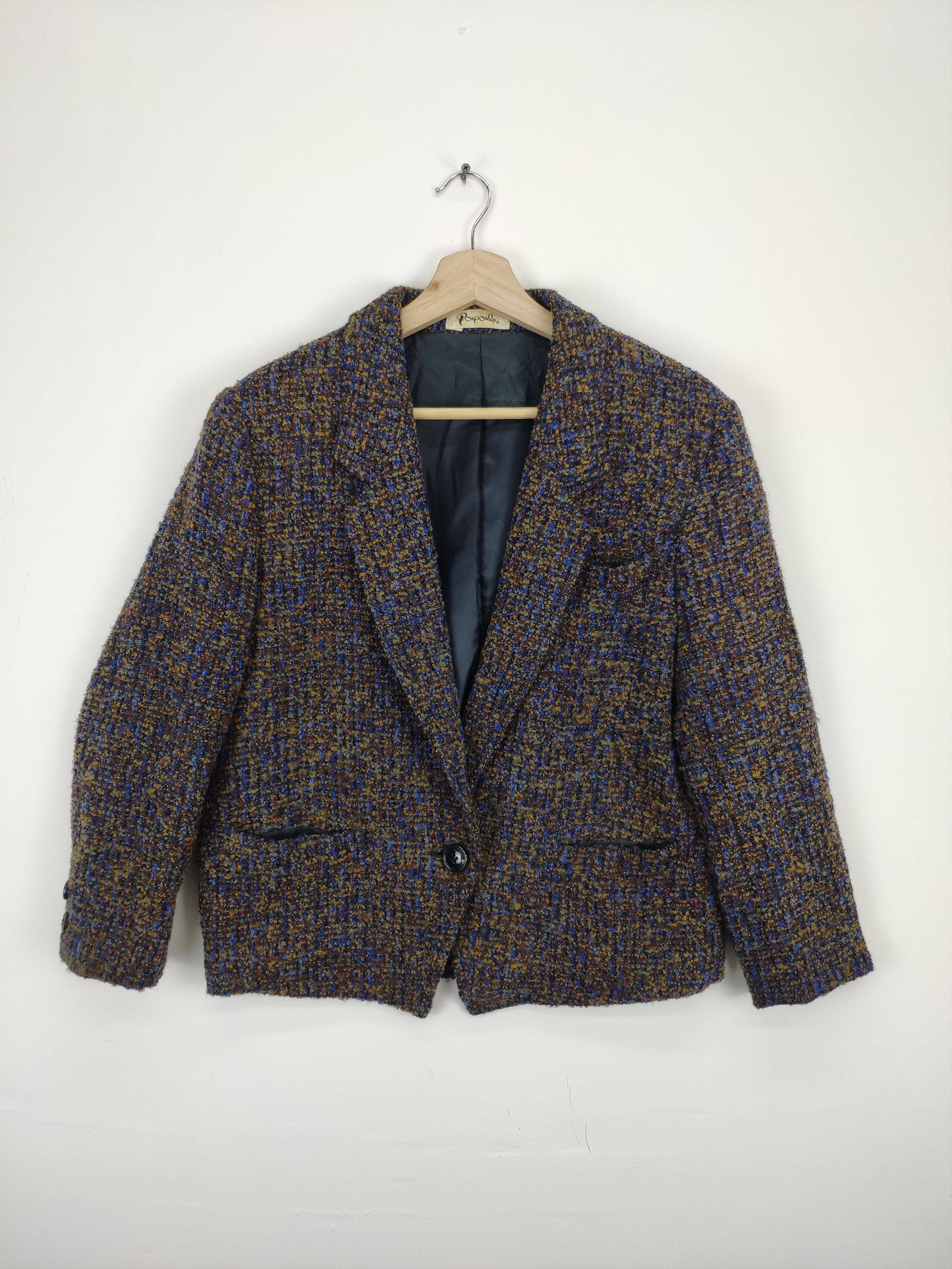 Designer × Japanese Brand × Vintage 🇯🇵 Vintage 1990s Japanese Brand Wool Coat Blazer Jacket Size M / US 6-8 / IT 42-44 - 1 Thumbnail