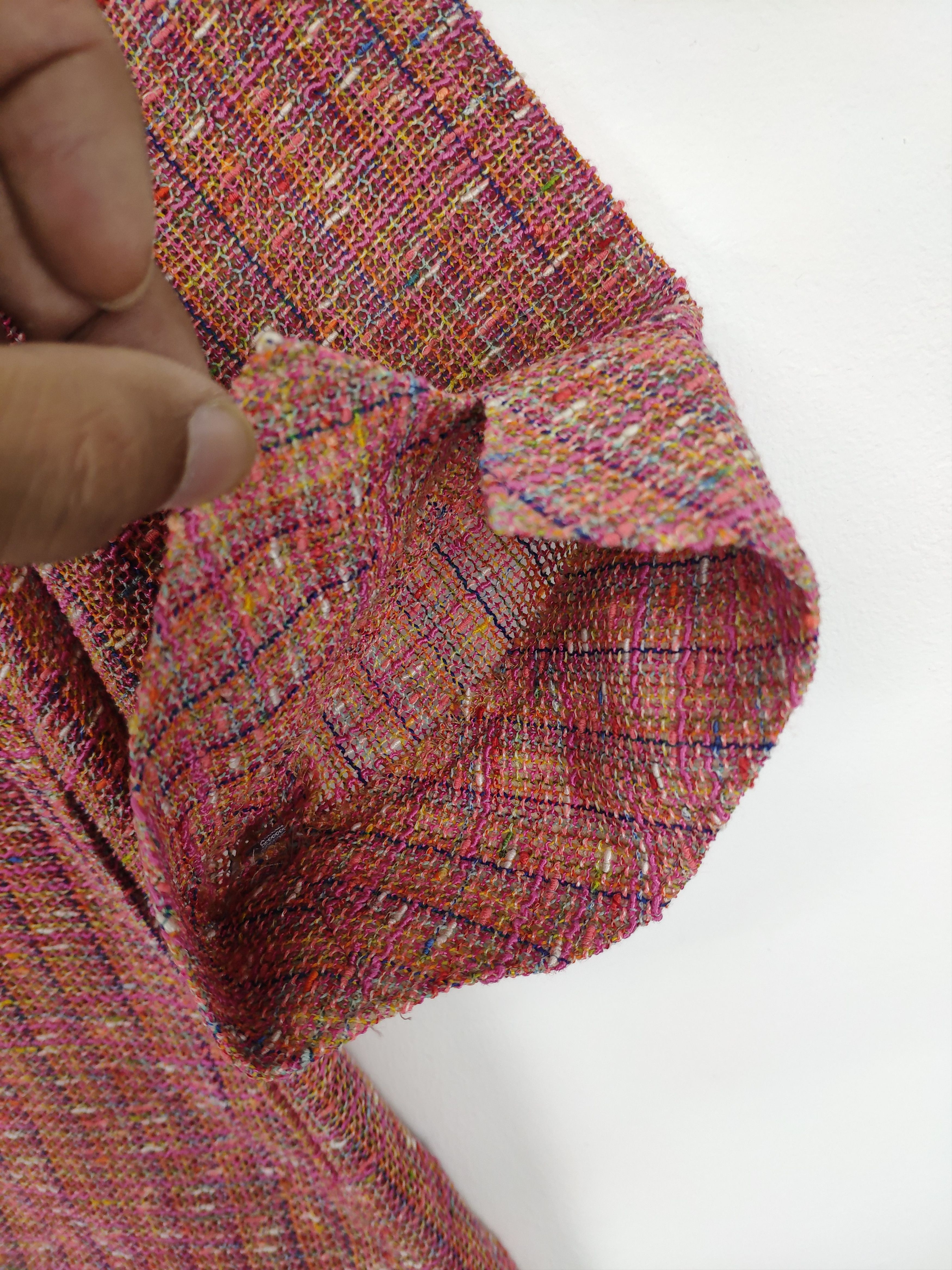 Japanese Brand × Vintage Steal 💥 Vintage Tweed Jacket Summer Women Unbranded Size S / US 4 / IT 40 - 4 Thumbnail