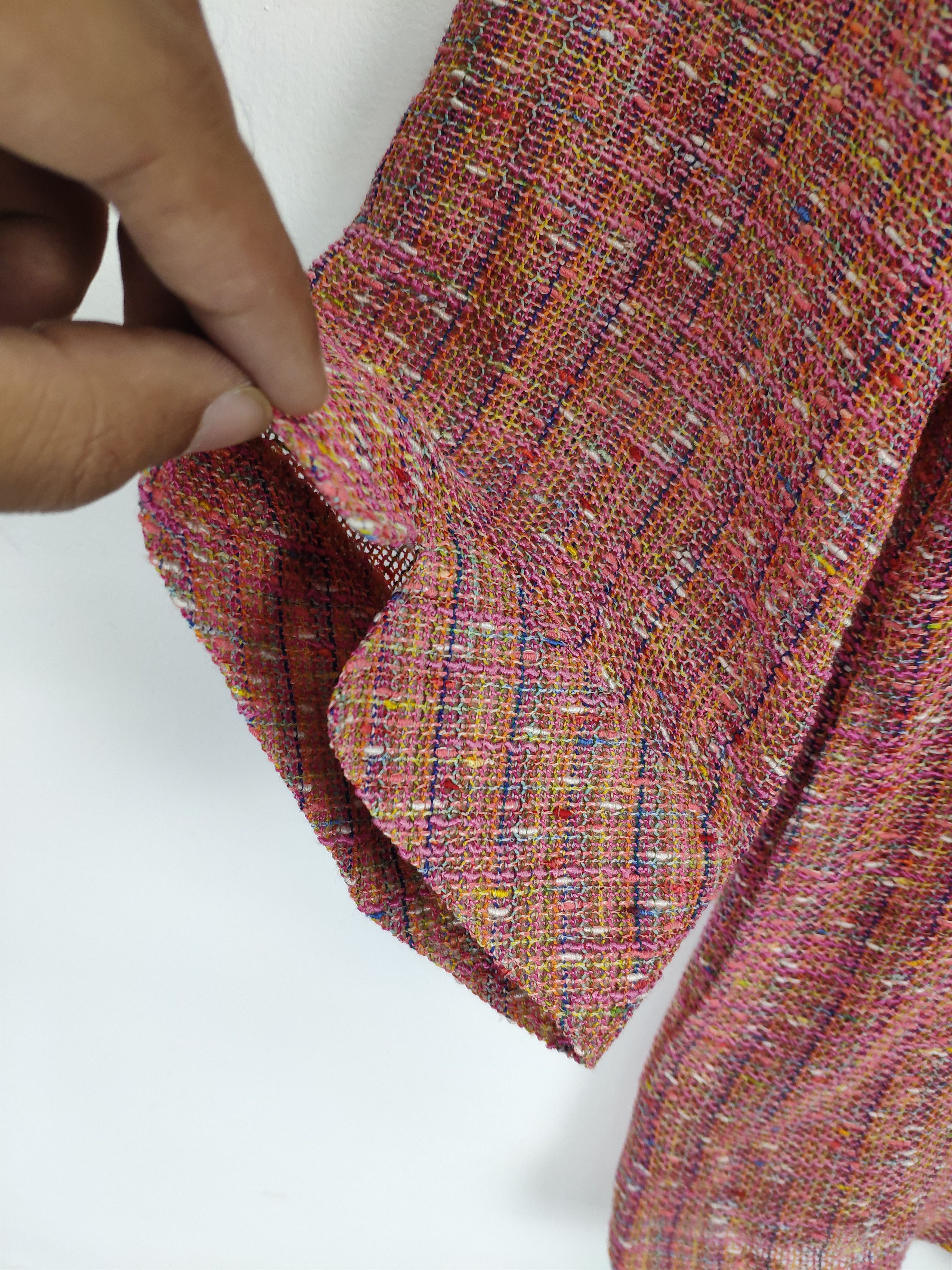 Japanese Brand × Vintage Steal 💥 Vintage Tweed Jacket Summer Women Unbranded Size S / US 4 / IT 40 - 5 Thumbnail