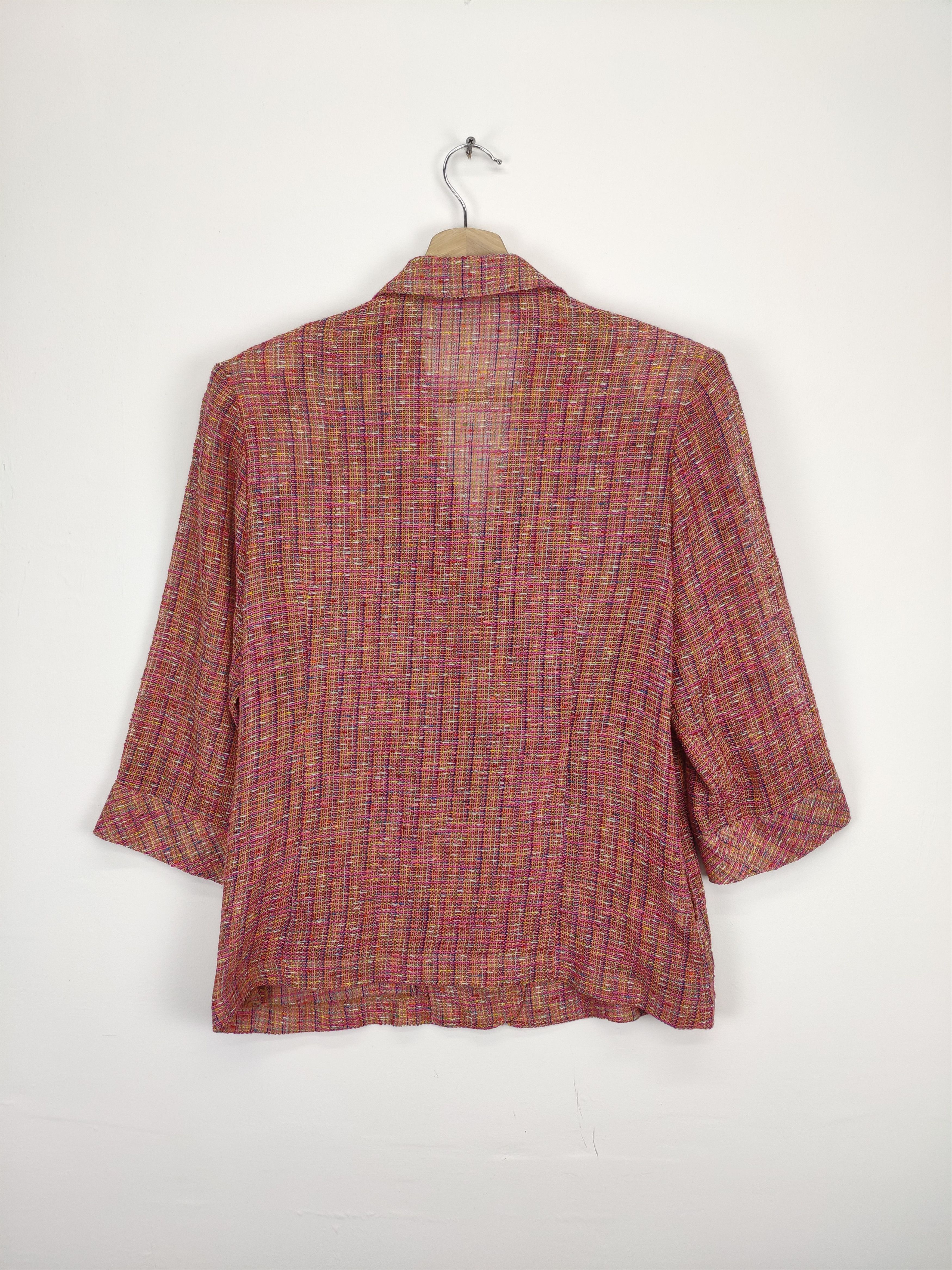 Japanese Brand × Vintage Steal 💥 Vintage Tweed Jacket Summer Women Unbranded Size S / US 4 / IT 40 - 13 Thumbnail