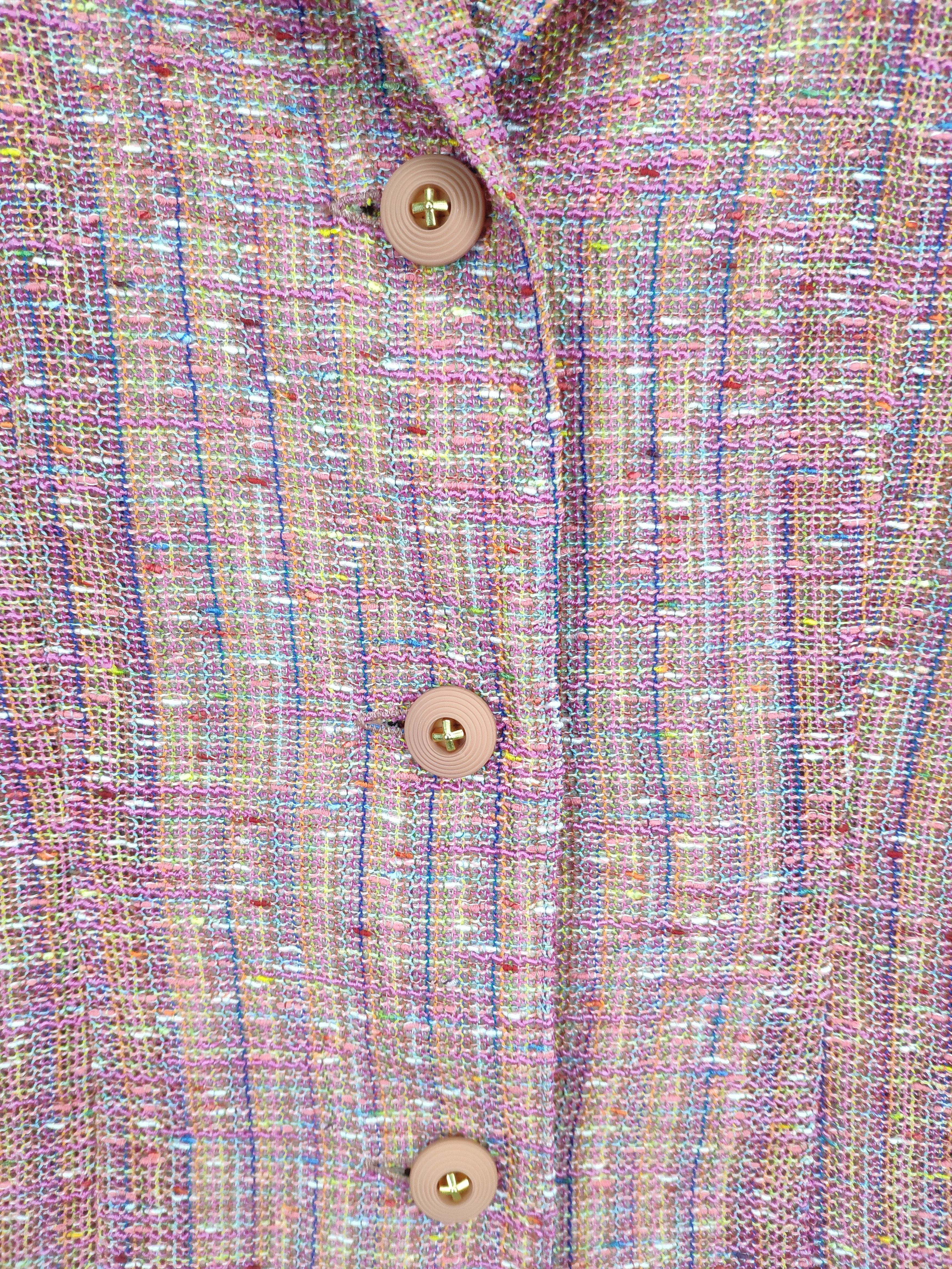Japanese Brand × Vintage Steal 💥 Vintage Tweed Jacket Summer Women Unbranded Size S / US 4 / IT 40 - 6 Thumbnail
