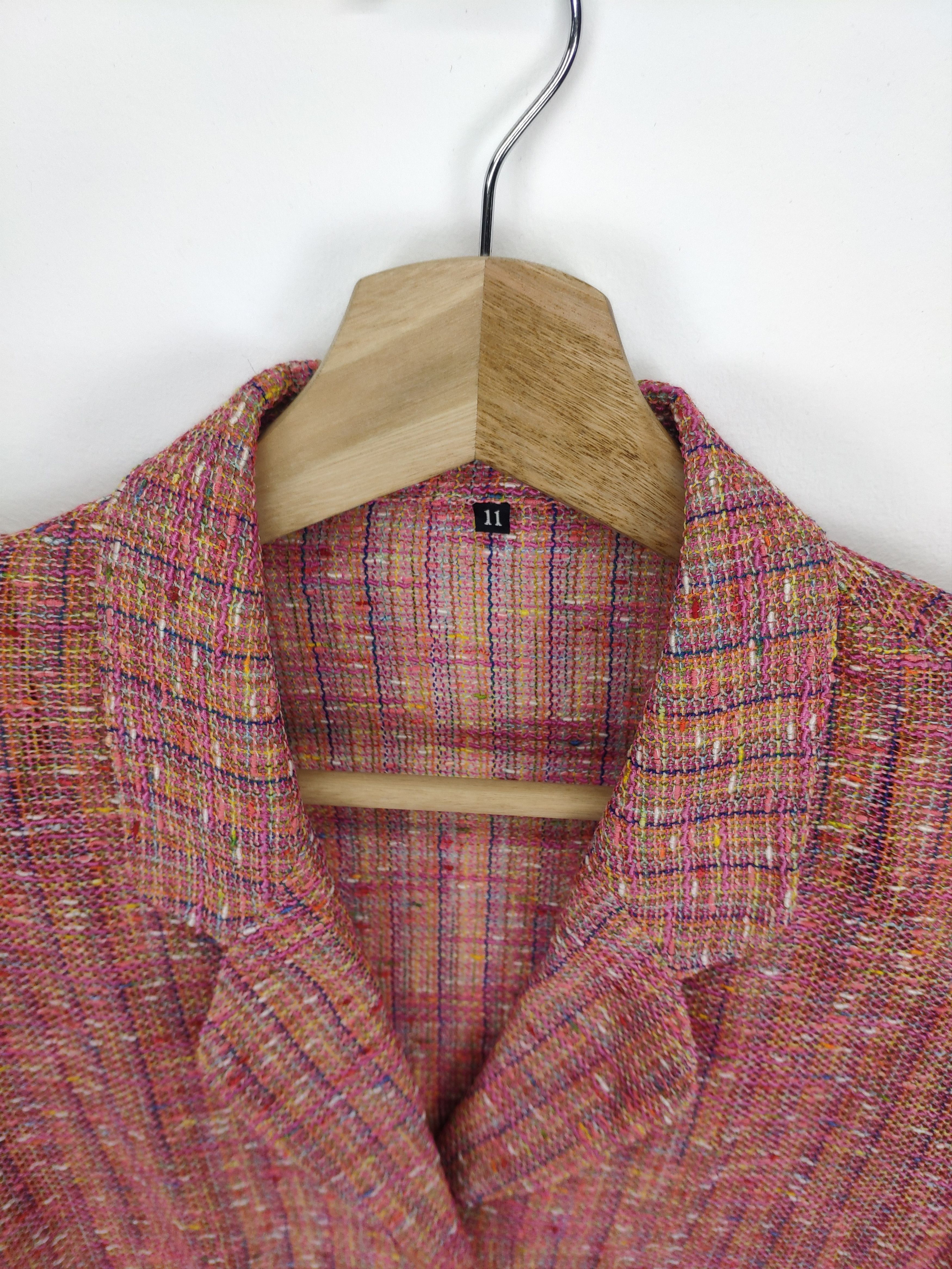 Japanese Brand × Vintage Steal 💥 Vintage Tweed Jacket Summer Women Unbranded Size S / US 4 / IT 40 - 8 Thumbnail