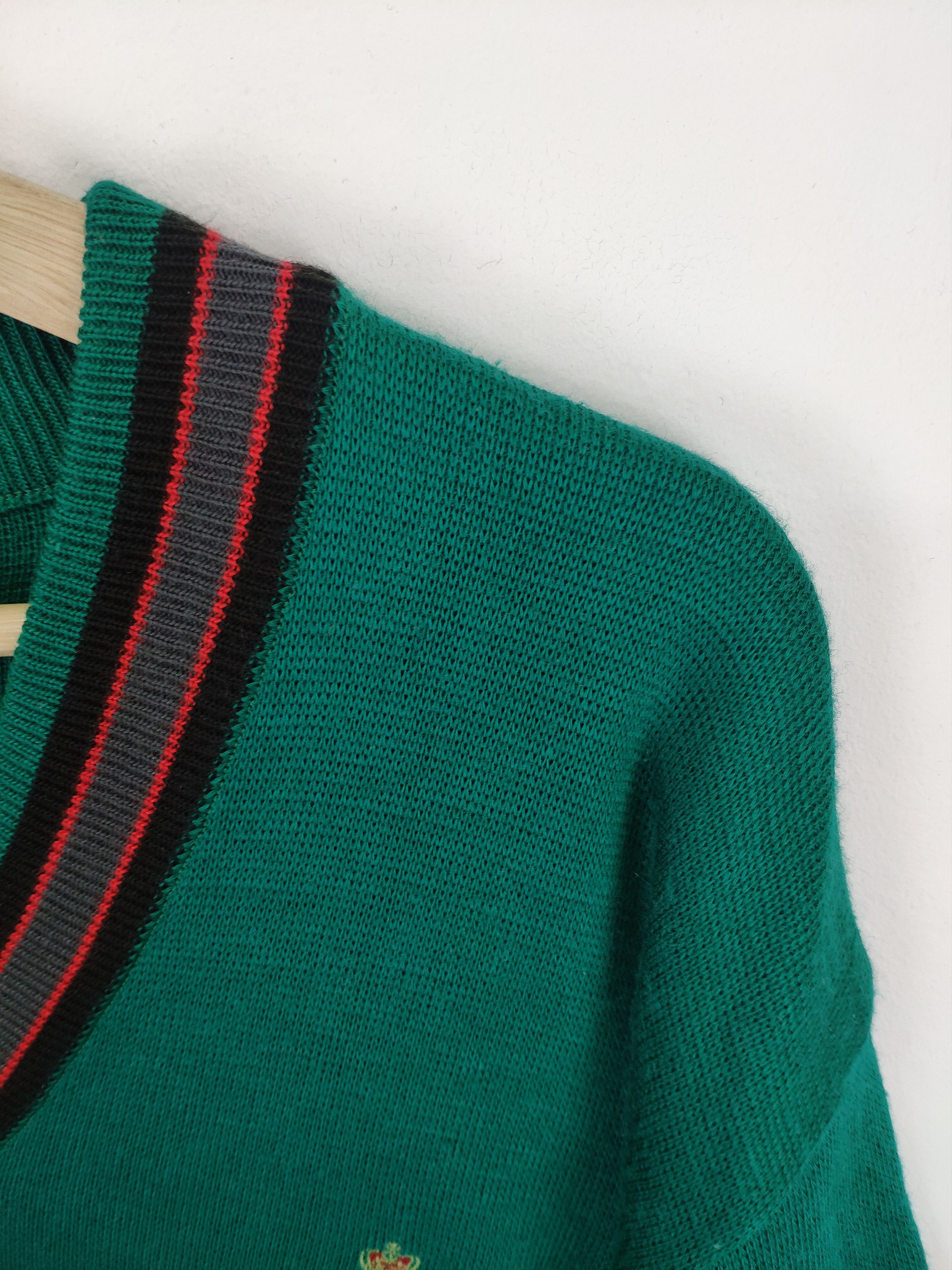 Aran Isles Knitwear × Japanese Brand × Vintage Vintage Kanye West Style Knit Sweater V Neck Size US M / EU 48-50 / 2 - 10 Thumbnail