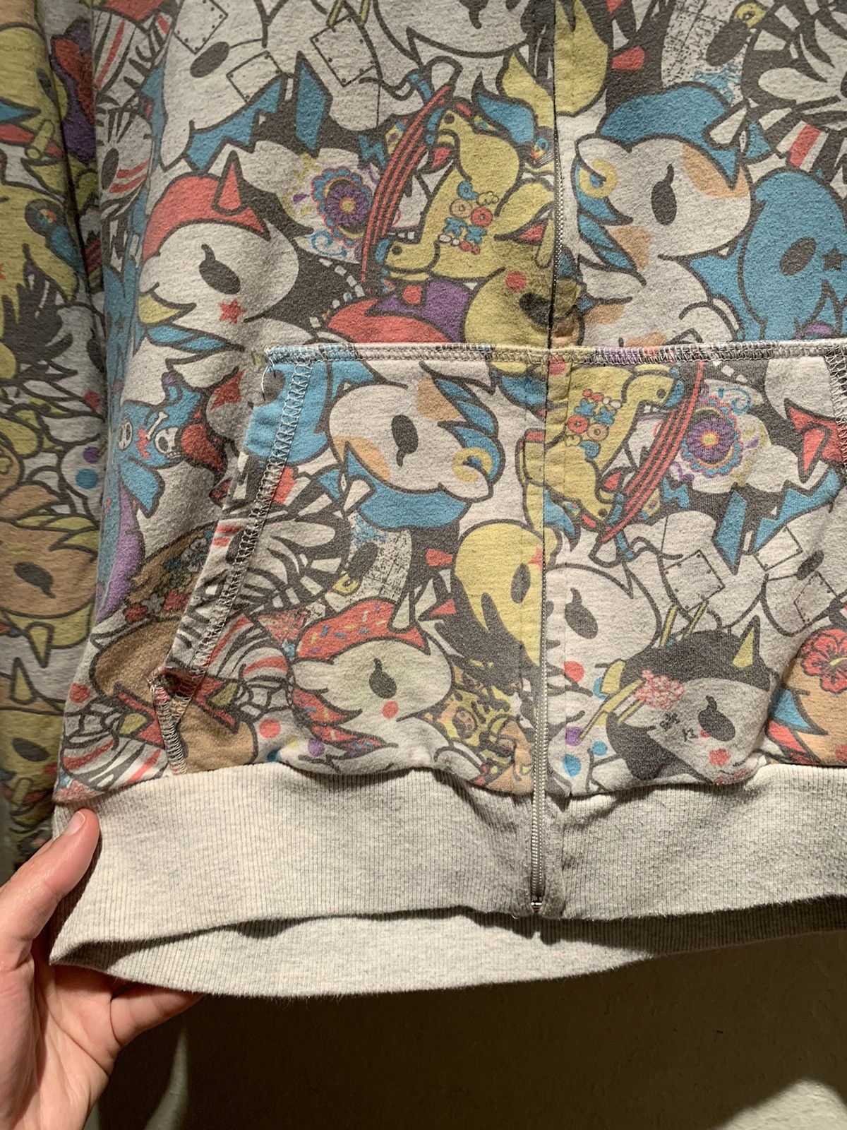 Vintage × tokidoki *RARE* Vintage TokiDoki All Over Print AOP Zip Up Hoodie - M Size M / US 6-8 / IT 42-44 - 5 Thumbnail