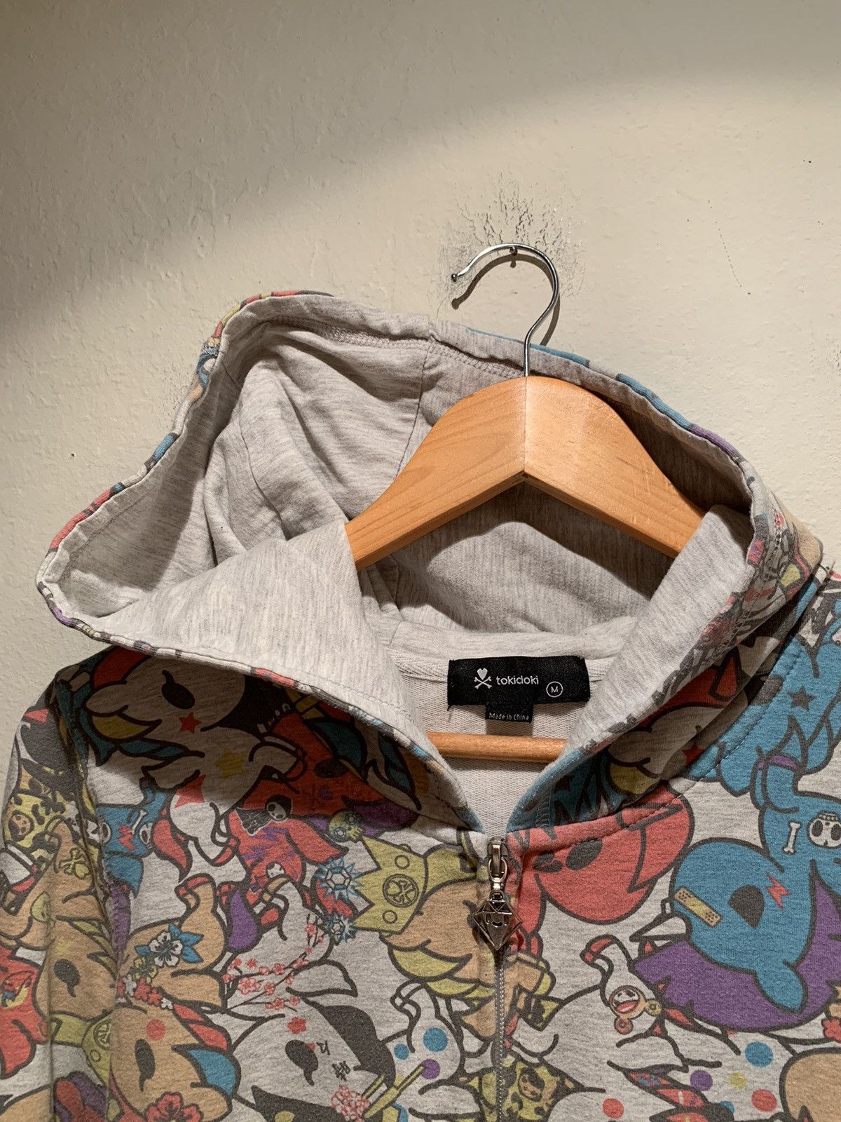Vintage × tokidoki RARE* Vintage TokiDoki All Over Print AOP Camo Zip Up Hoodie Size S / US 4 / IT 40 - 4 Thumbnail