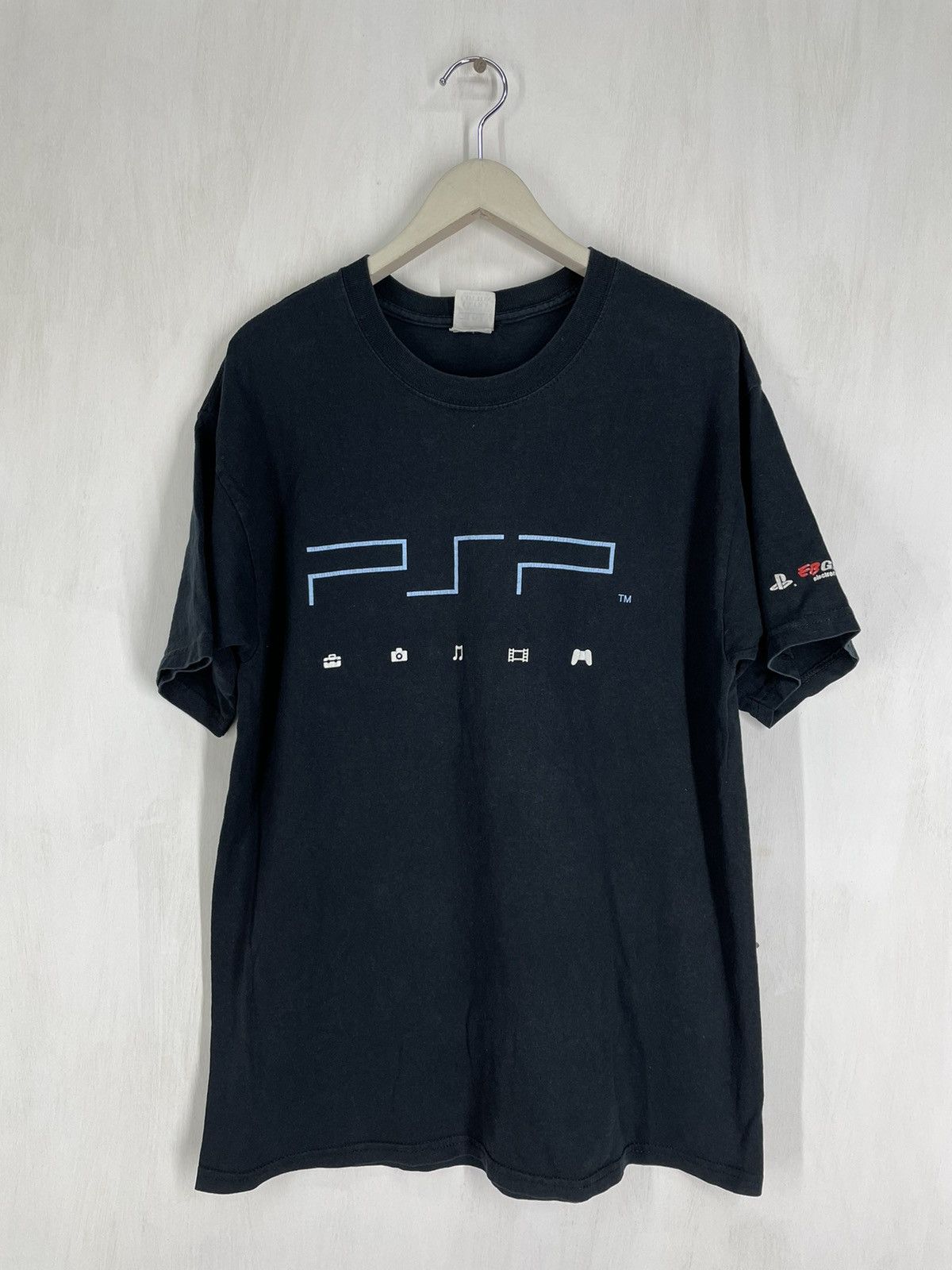Pre-owned Playstation X Vintage Y2k Psp Playstation Promo T Shirt In Black