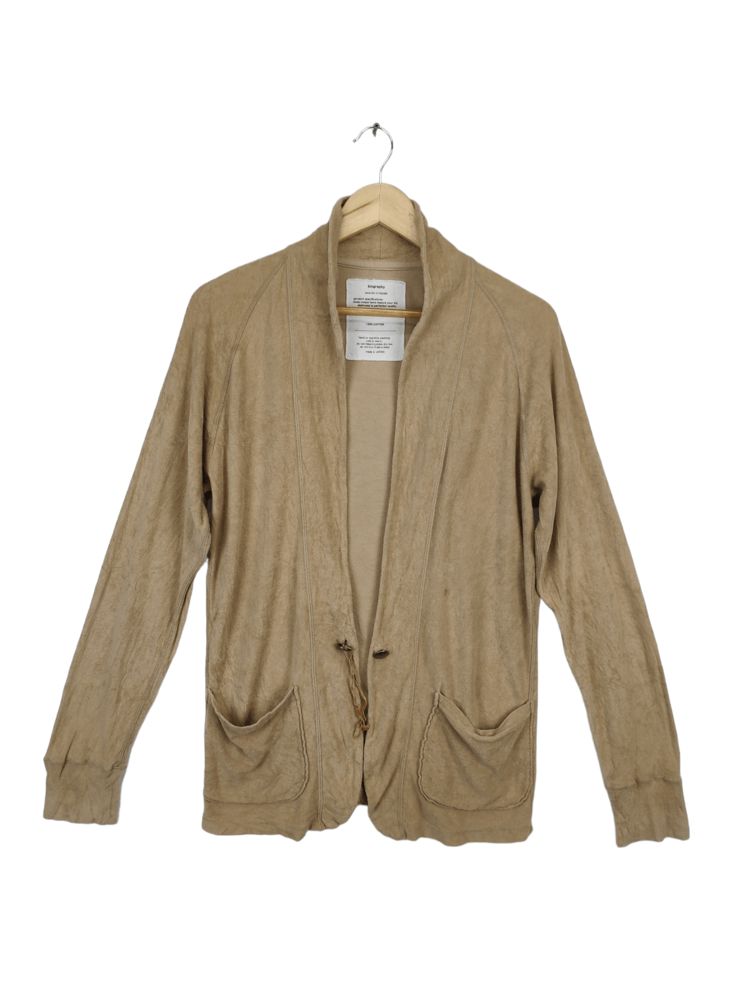 image of Biography Wear x Cardigan Vintage Cardigan Biography Velvet Style in Camel, Women's (Size Medium)