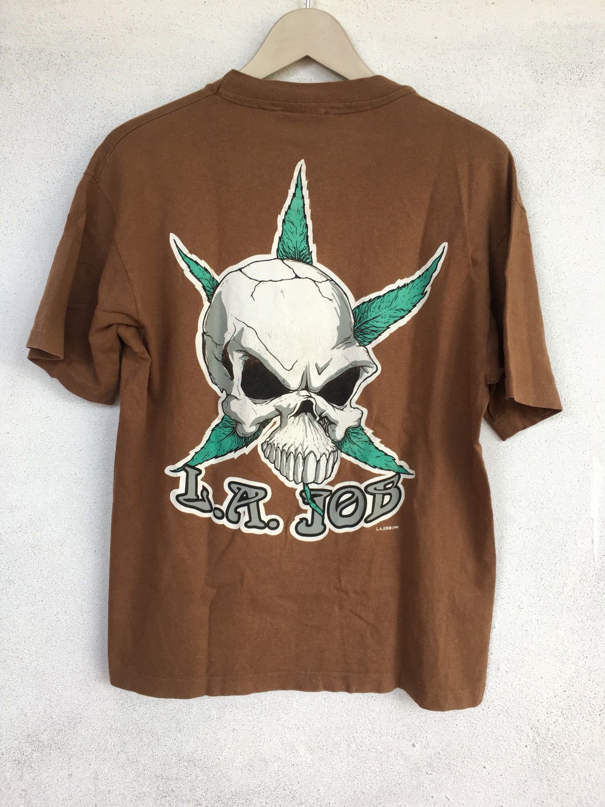Vintage Vintage 90s L.A. Job streetwear T Shirt Size US M / EU 48-50 / 2 - 2 Thumbnail