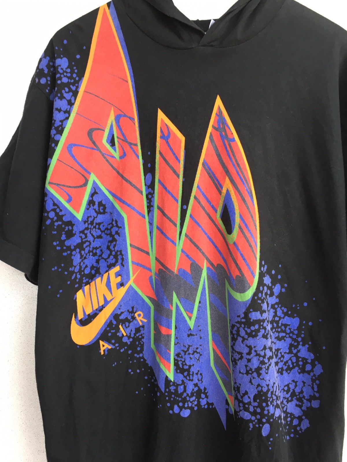 Nike Vintage Nike Air Overprint 90s T Shirt With Hooded Size US M / EU 48-50 / 2 - 3 Thumbnail
