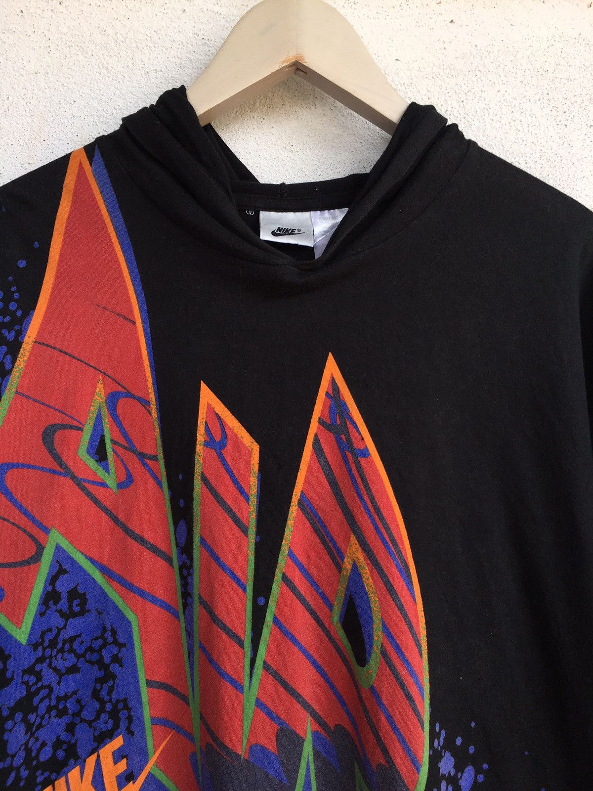 Nike Vintage Nike Air Overprint 90s T Shirt With Hooded Size US M / EU 48-50 / 2 - 4 Thumbnail