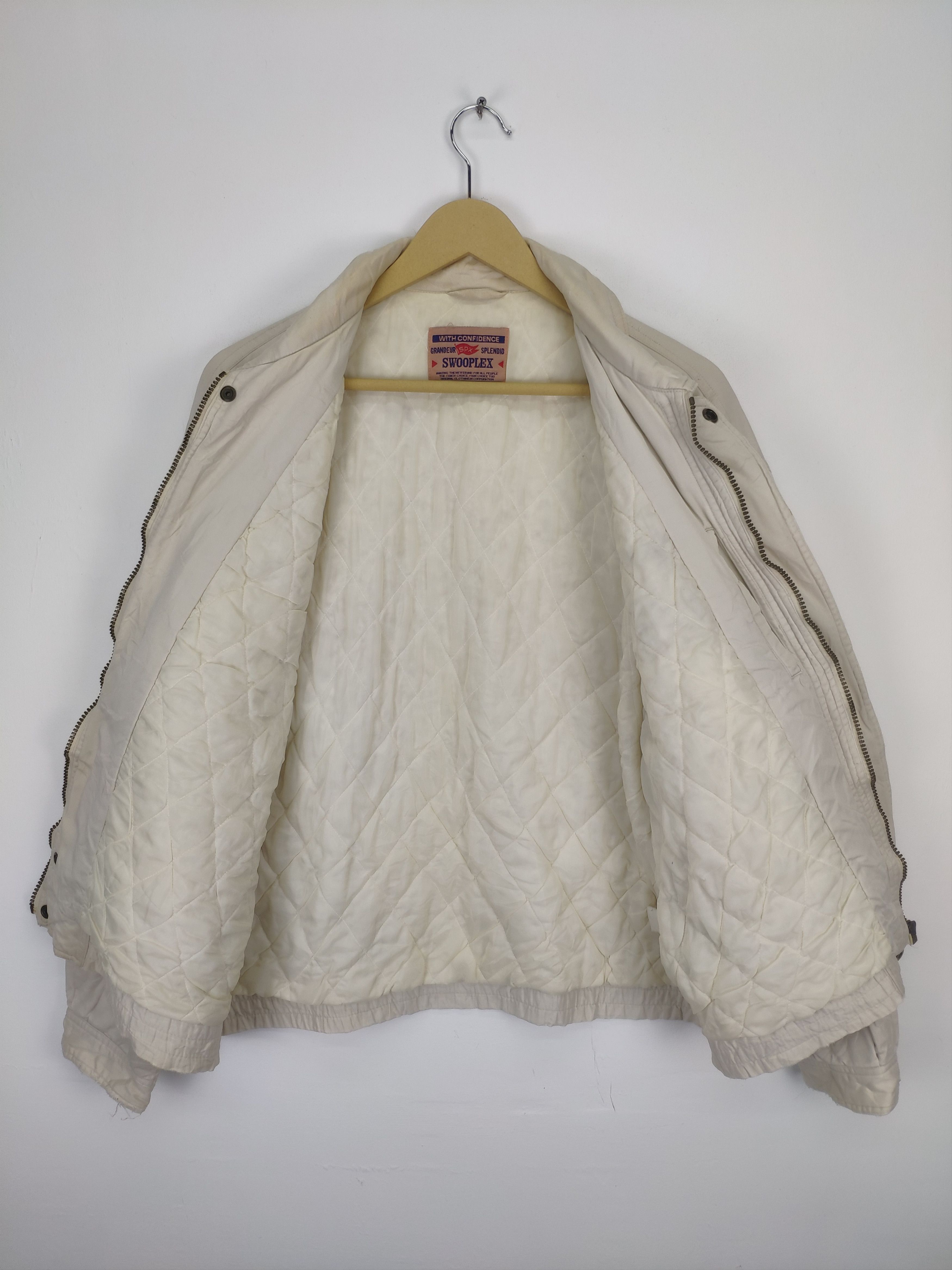 Japanese Brand × Vintage Vintage Bomber Style Jacket Lining Quilted SWOOPLEX Size US XL / EU 56 / 4 - 14 Thumbnail