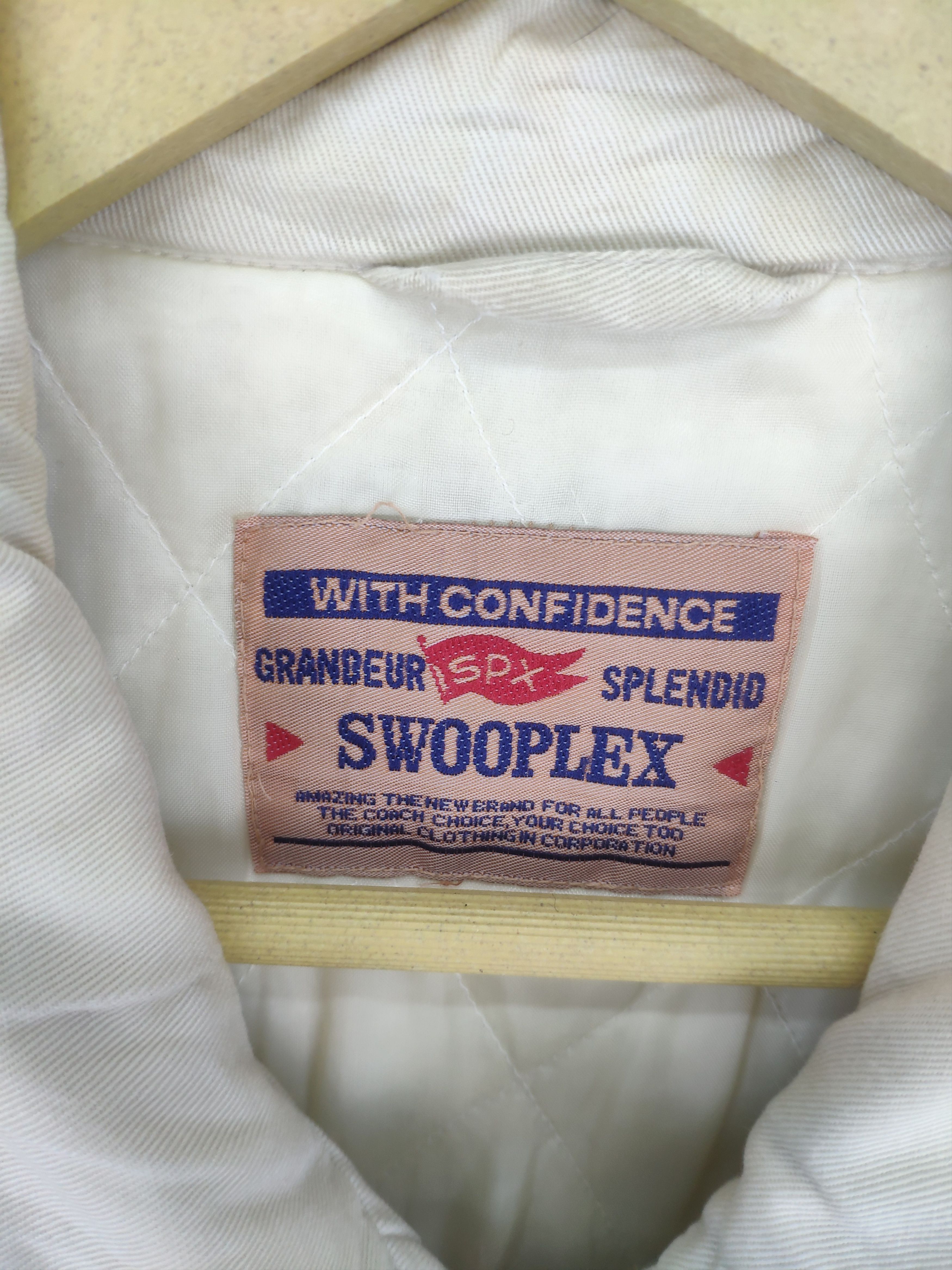 Japanese Brand × Vintage Vintage Bomber Style Jacket Lining Quilted SWOOPLEX Size US XL / EU 56 / 4 - 17 Thumbnail