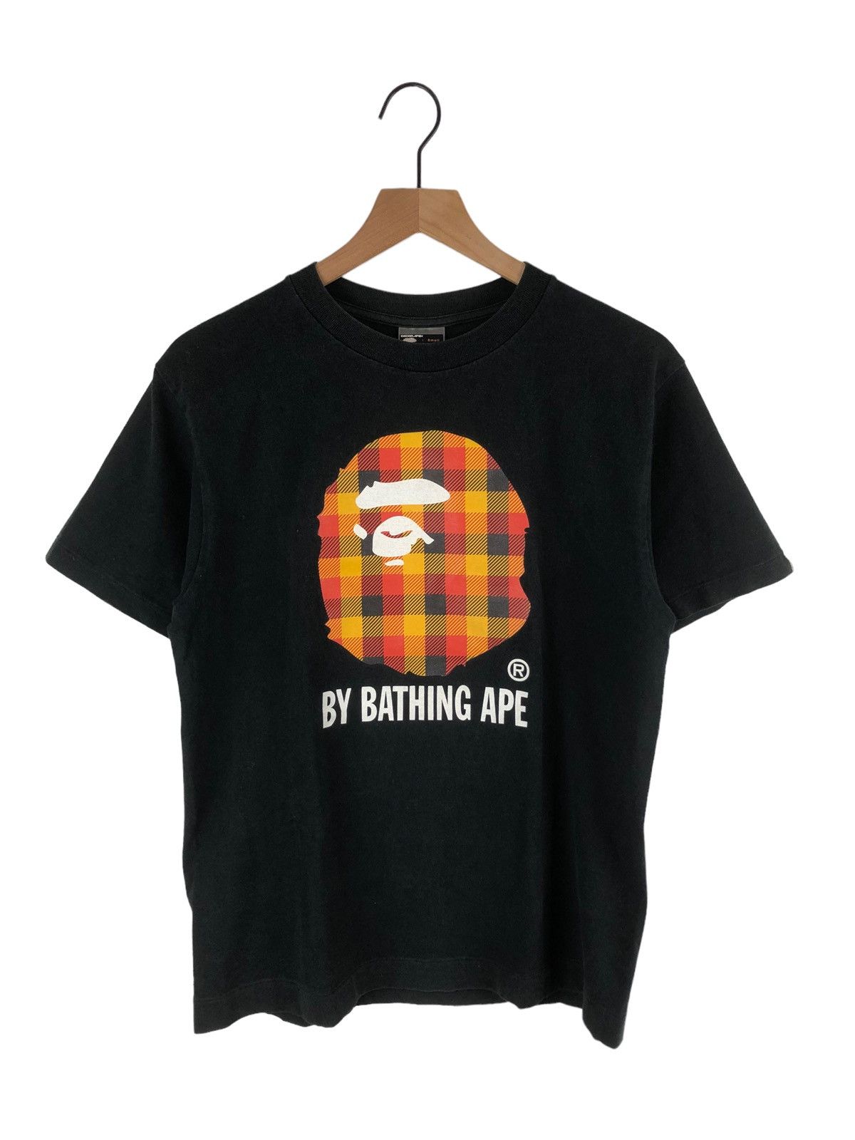 OG Bape Plaid Head Logo Print Tee
