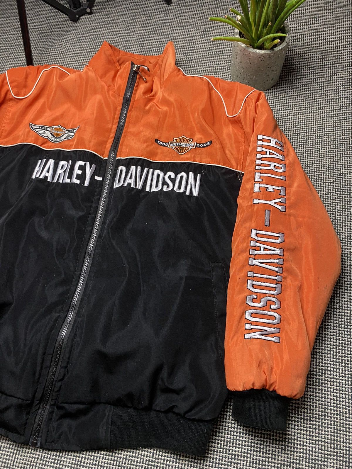Harley Davidson × Vintage Rare vintage Harley Davidson jacket 100 th y2k Size US XL / EU 56 / 4 - 3 Thumbnail