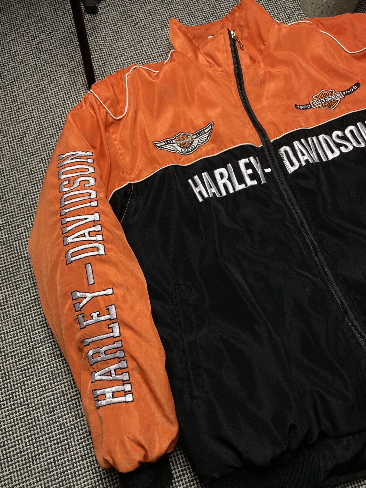Harley Davidson × Vintage Rare vintage Harley Davidson jacket 100 th y2k Size US XL / EU 56 / 4 - 4 Thumbnail
