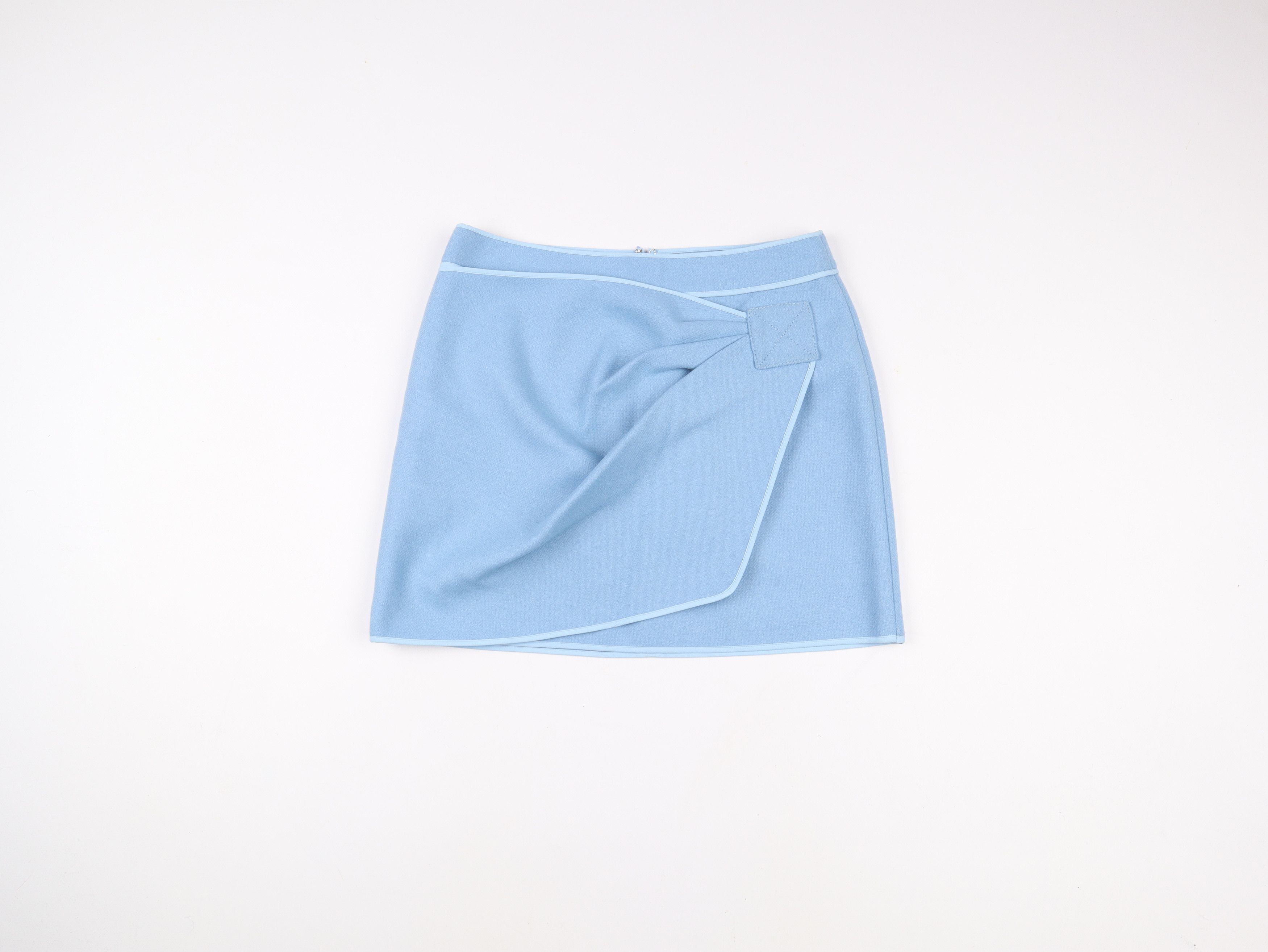 N21 N21 Baby Blue Felted Mini Skirt Size 30" / US 8 / IT 44 - 3 Thumbnail