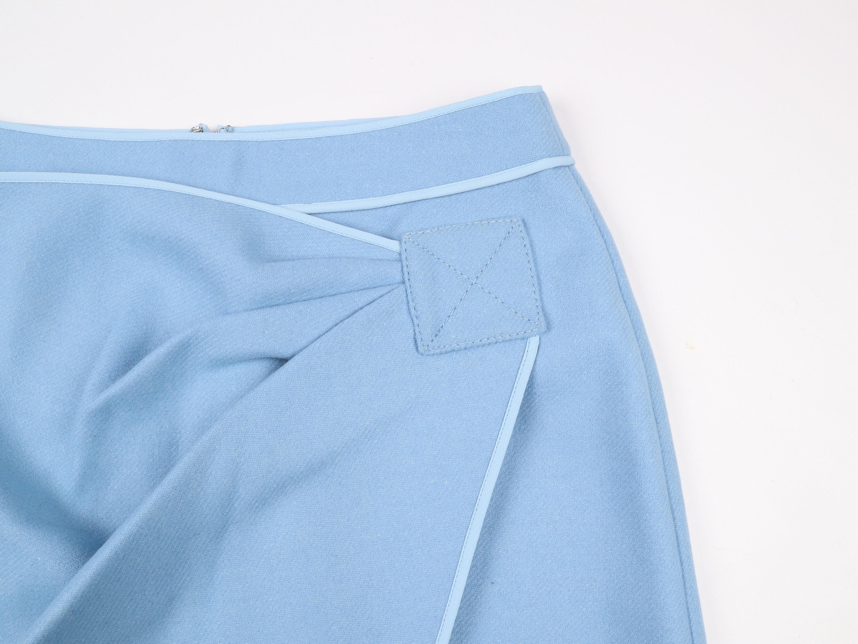 N21 N21 Baby Blue Felted Mini Skirt Size 30" / US 8 / IT 44 - 5 Thumbnail