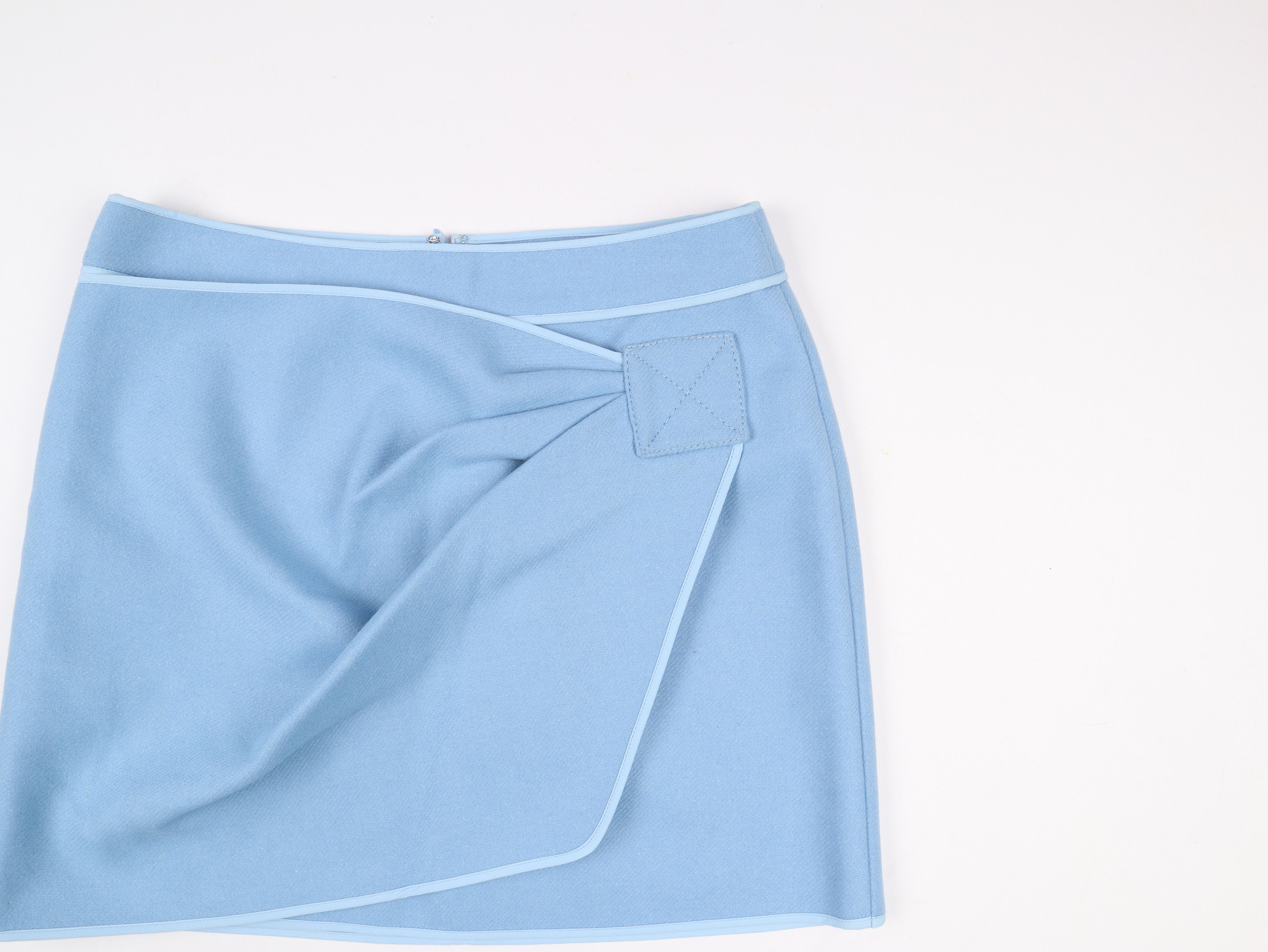 N21 N21 Baby Blue Felted Mini Skirt Size 30" / US 8 / IT 44 - 4 Thumbnail