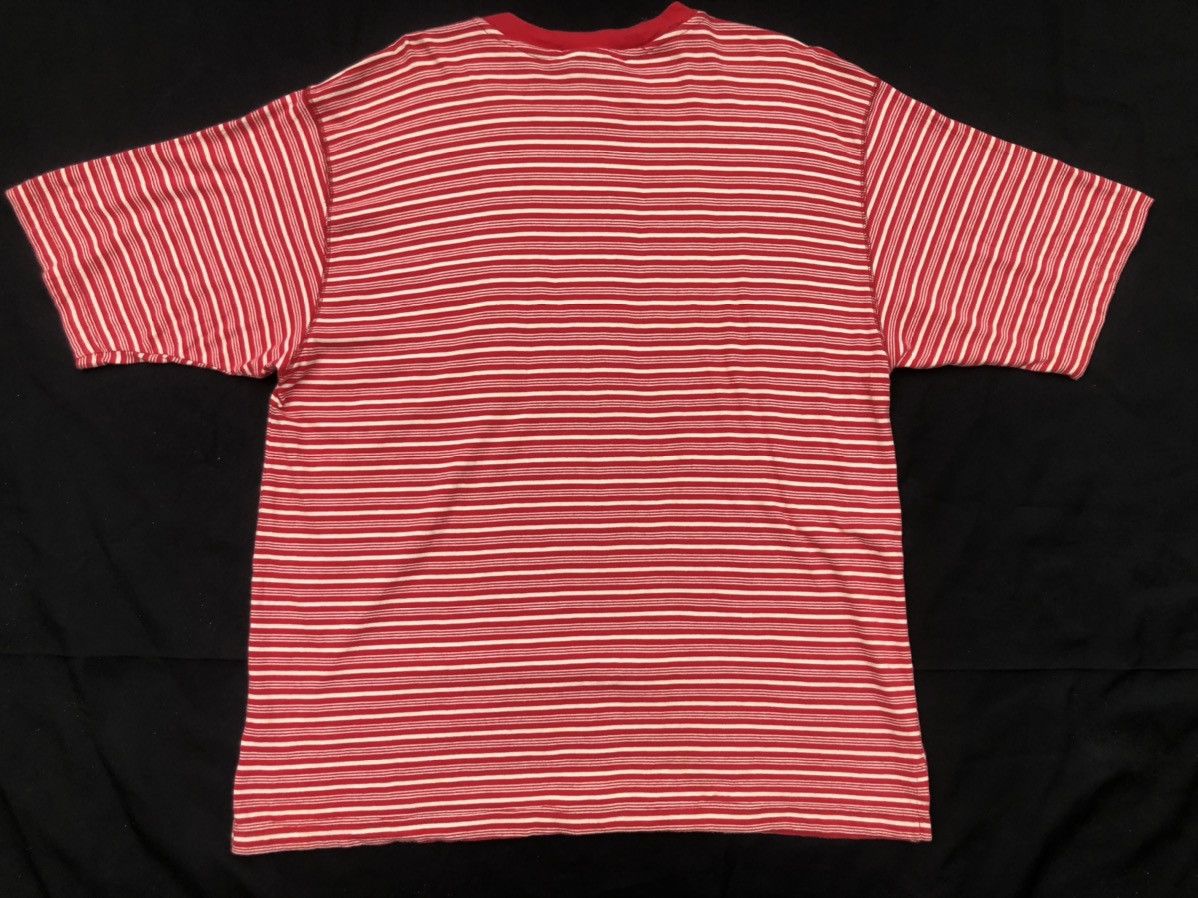 Timberland Vintage 90s Timberland Red Striped t shirt Size US XL / EU 56 / 4 - 2 Thumbnail