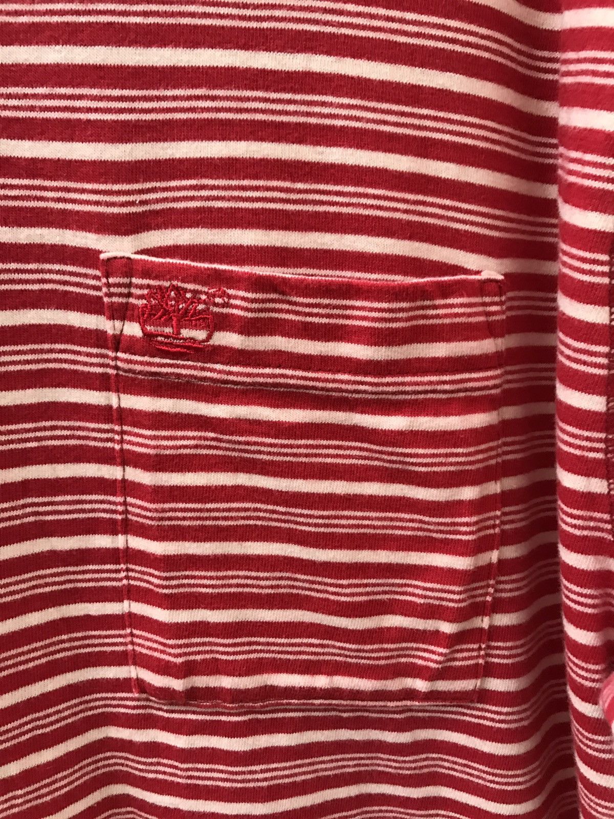Timberland Vintage 90s Timberland Red Striped t shirt Size US XL / EU 56 / 4 - 6 Thumbnail
