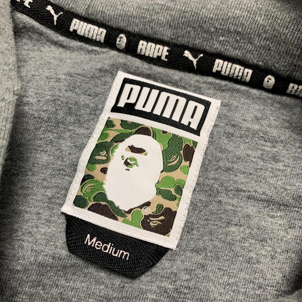 Bape BAPE x PUMA Grey Medium Pullover Hoodie Size US M / EU 48-50 / 2 - 3 Thumbnail