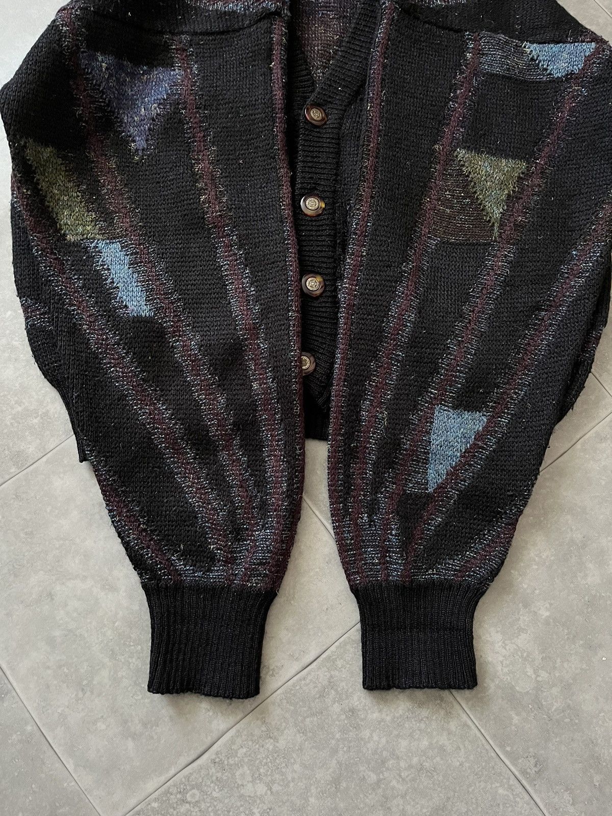 Vintage VINTAGE WOOL CARDIGAN SWEATER SW037 Size US S / EU 44-46 / 1 - 8 Thumbnail