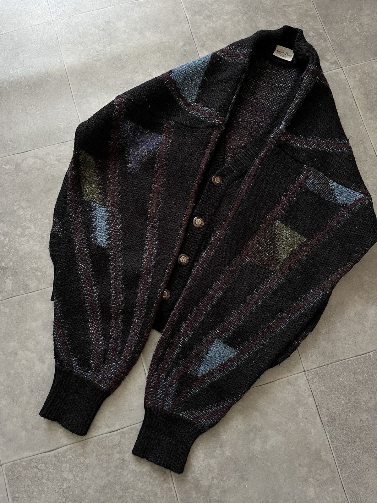 Vintage VINTAGE WOOL CARDIGAN SWEATER SW037 Size US S / EU 44-46 / 1 - 7 Thumbnail