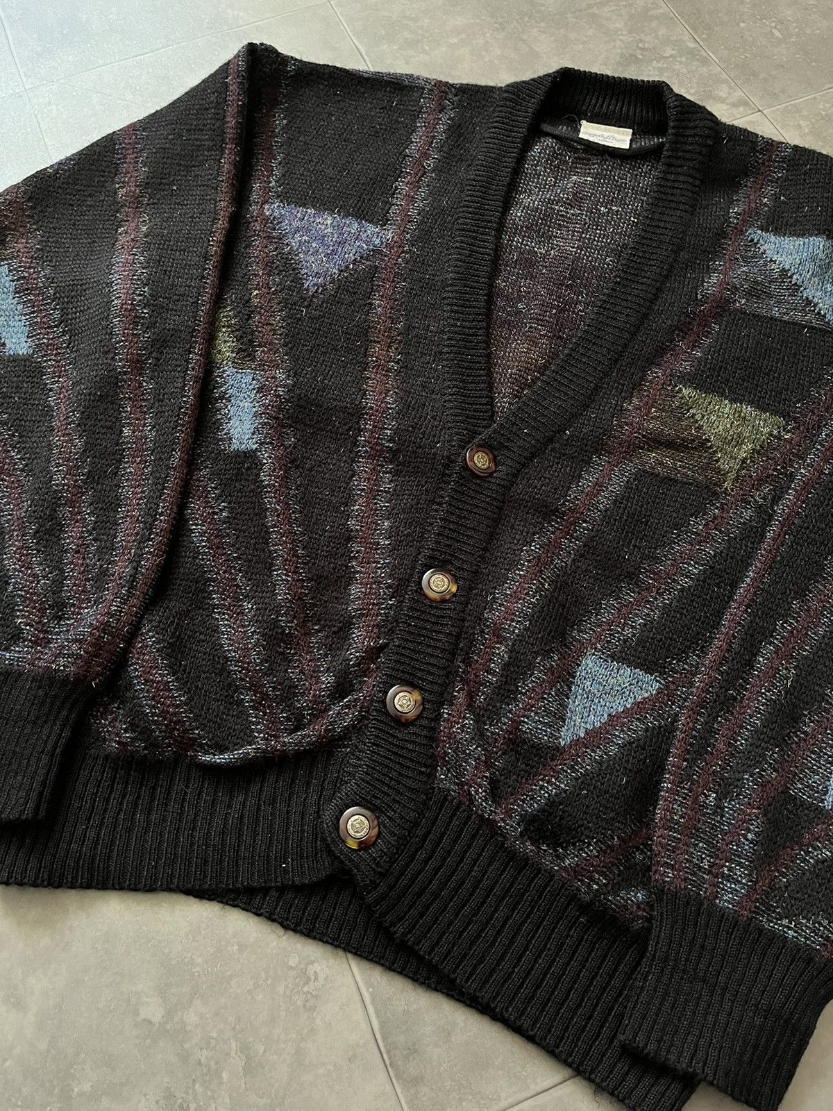Vintage VINTAGE WOOL CARDIGAN SWEATER SW037 Size US S / EU 44-46 / 1 - 9 Thumbnail