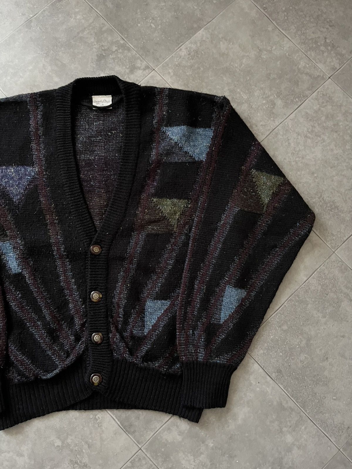 Vintage VINTAGE WOOL CARDIGAN SWEATER SW037 Size US S / EU 44-46 / 1 - 5 Thumbnail