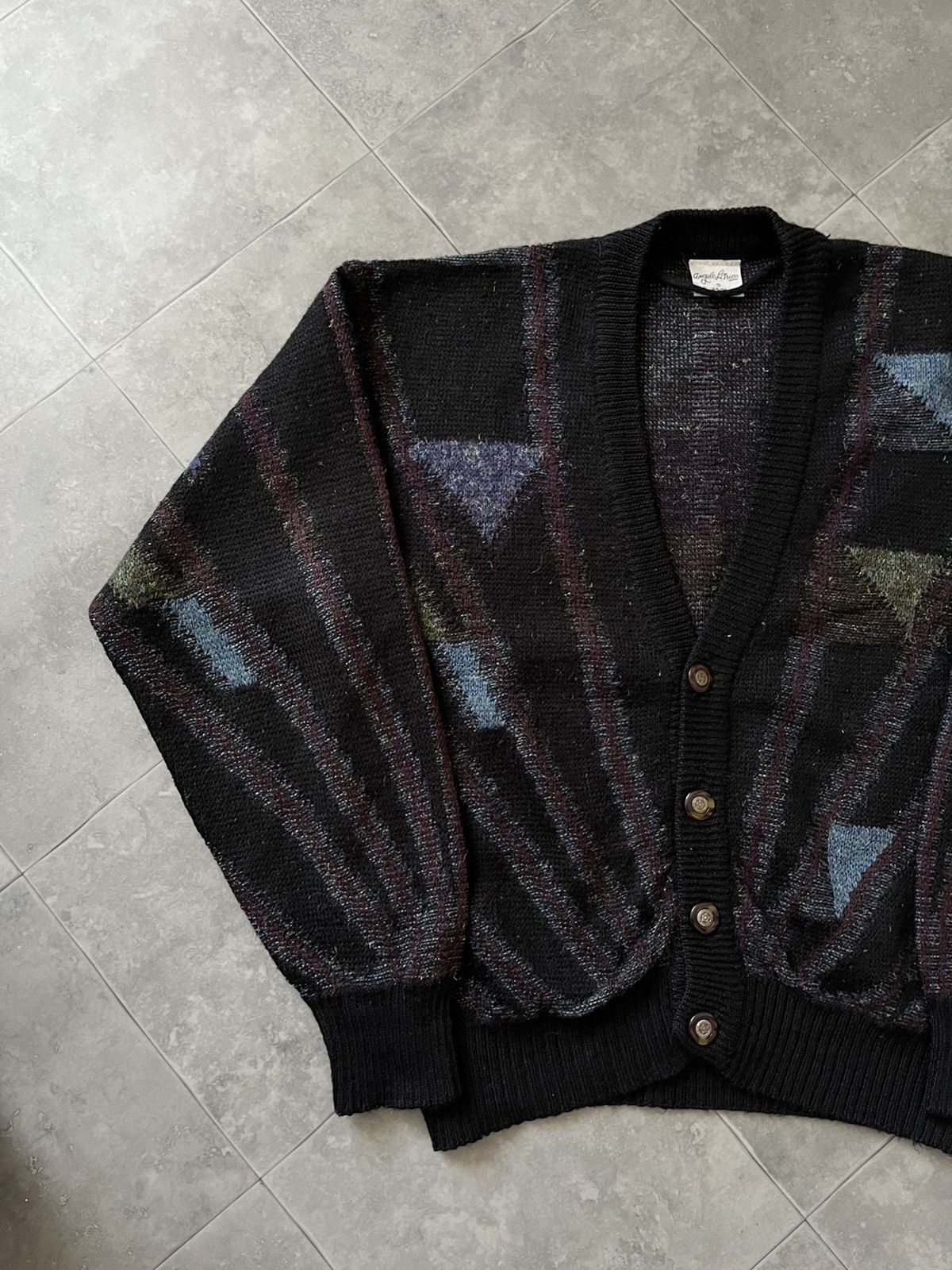Vintage VINTAGE WOOL CARDIGAN SWEATER SW037 Size US S / EU 44-46 / 1 - 4 Thumbnail