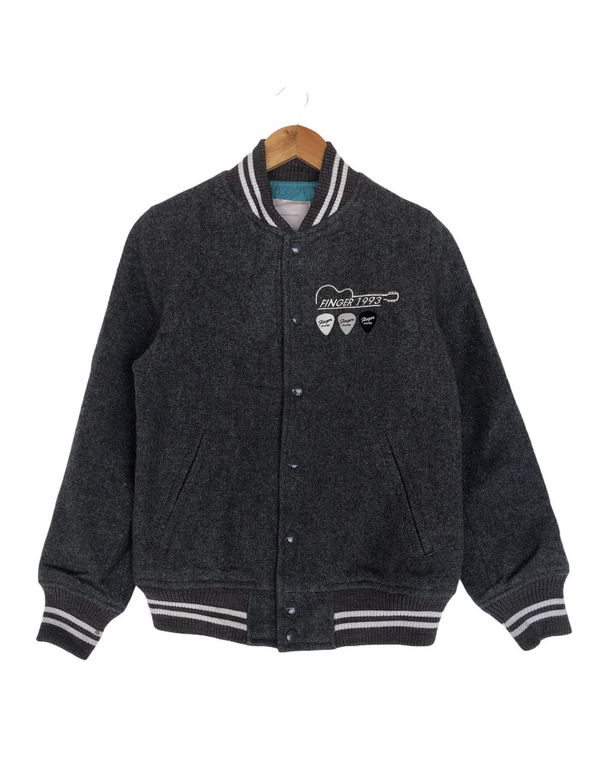 Japanese Brand Vintage Finger 1993 Varsity Jacket Size US S / EU 44-46 / 1 - 1 Thumbnail