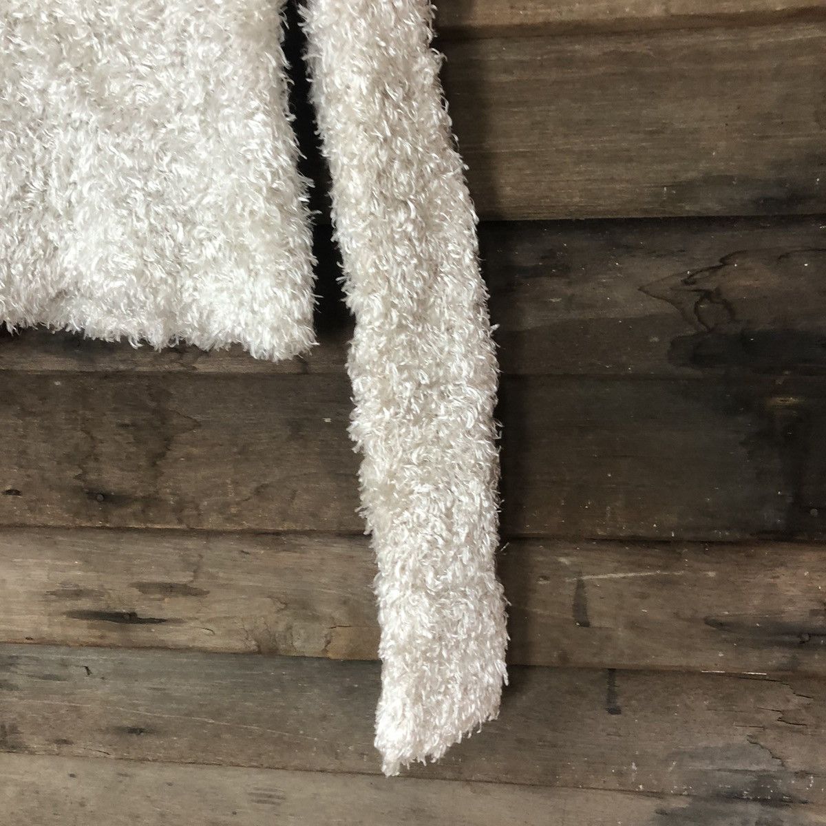Aran Isles Knitwear × Japanese Brand Private Beach Turtle Neck Shag Shaggy Fur Mohair #816 Size XXS / US 00 / IT 34 - 5 Thumbnail