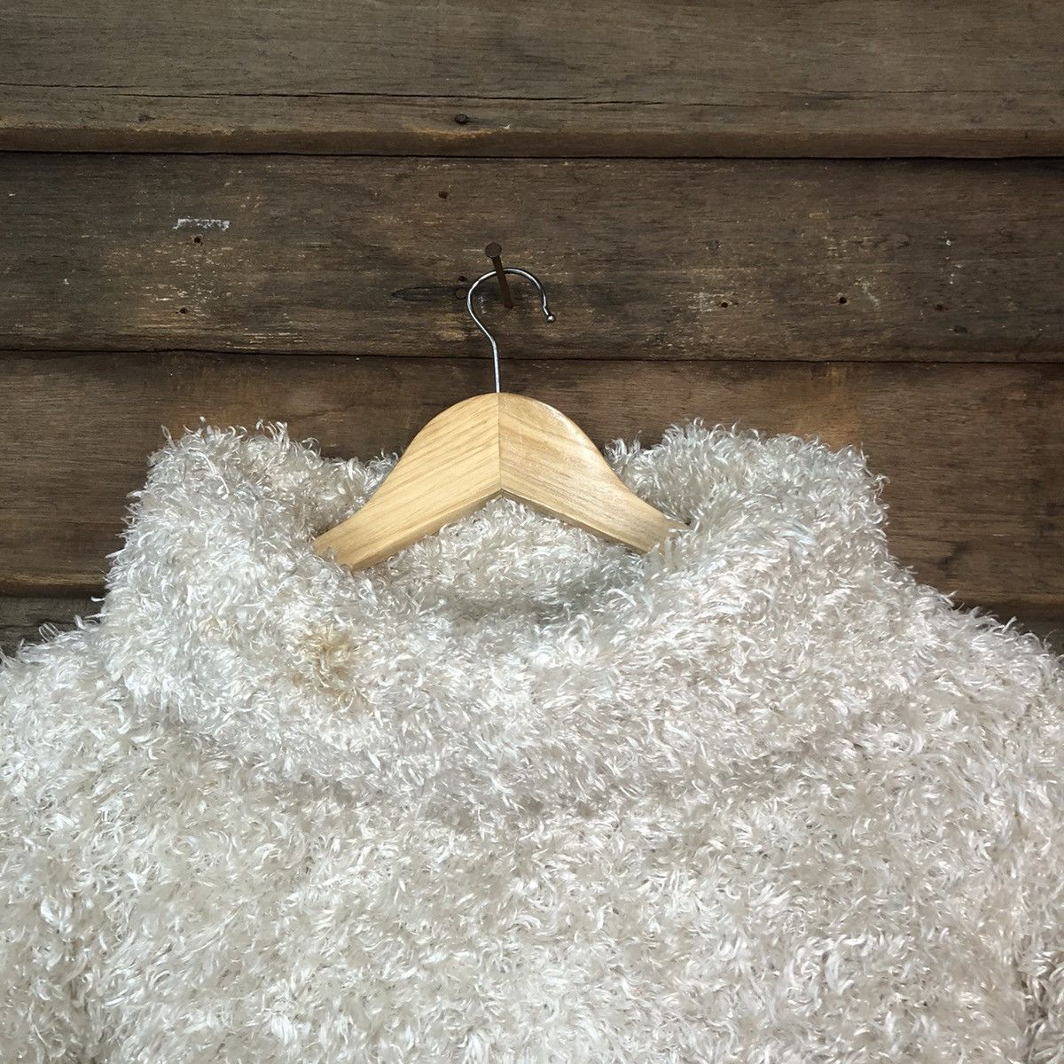Aran Isles Knitwear × Japanese Brand Private Beach Turtle Neck Shag Shaggy Fur Mohair #816 Size XXS / US 00 / IT 34 - 7 Thumbnail