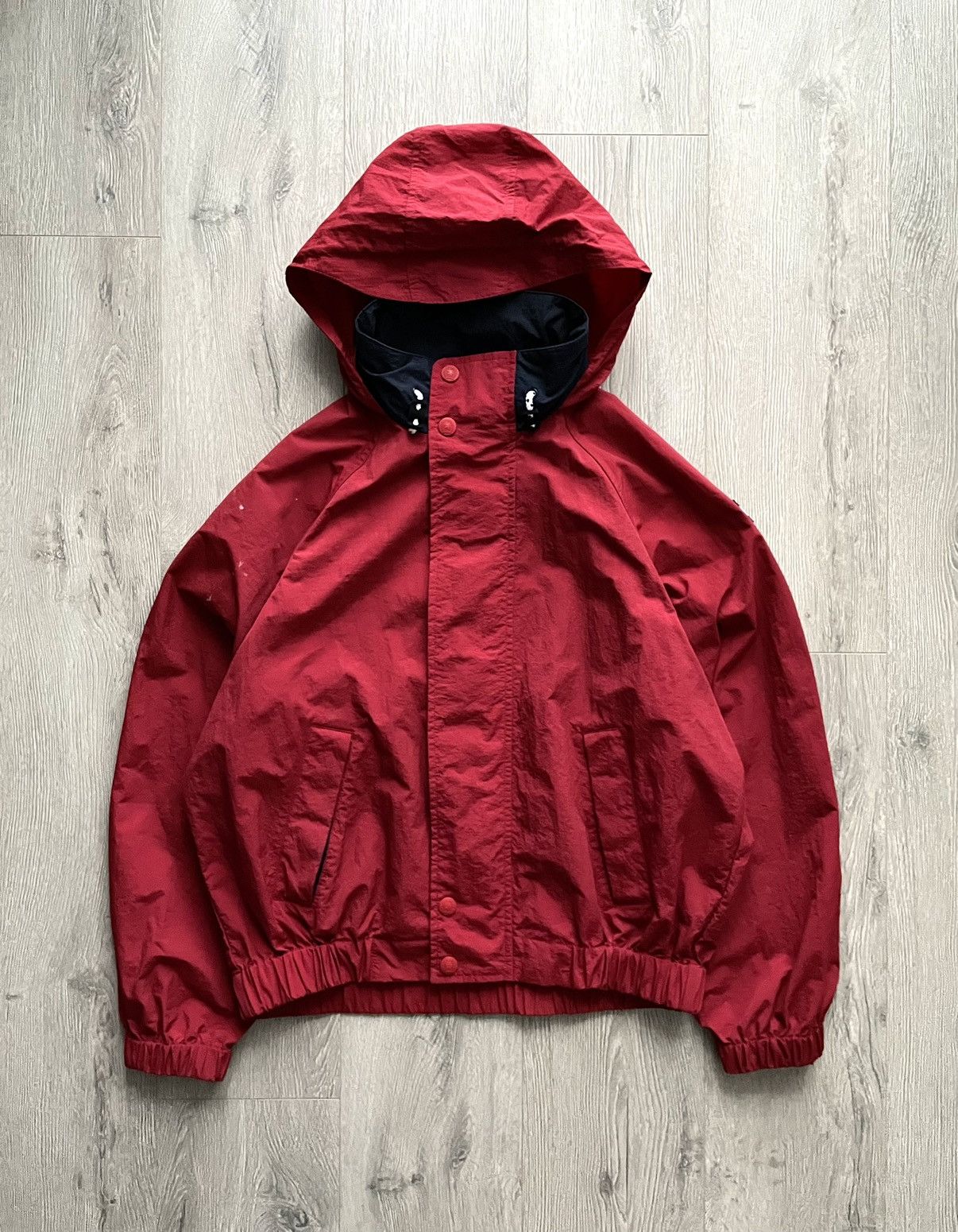 Vintage Tommy Hilfiger Windbreaker Jacket Hood Nylon 2000s