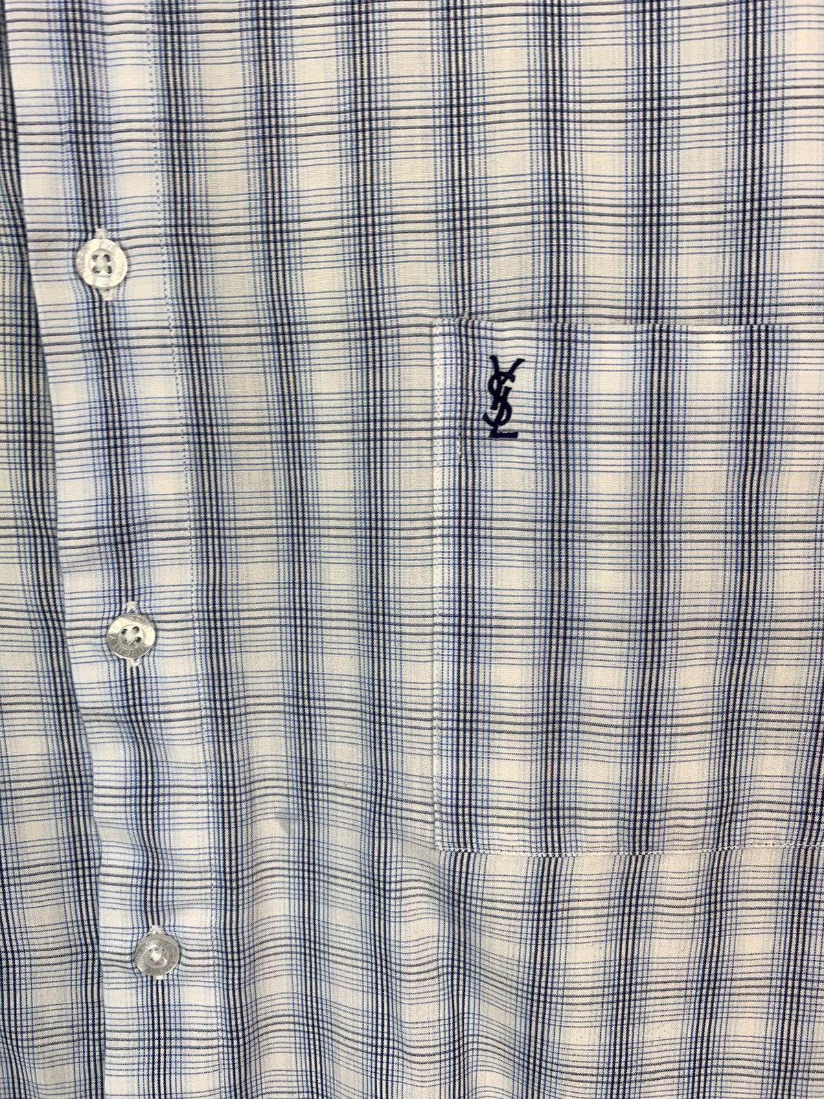Vintage × Yves Saint Laurent Vintage Yves Saint Laurent YSL Mens Short Sleeve Shirt Size US XL / EU 56 / 4 - 5 Thumbnail