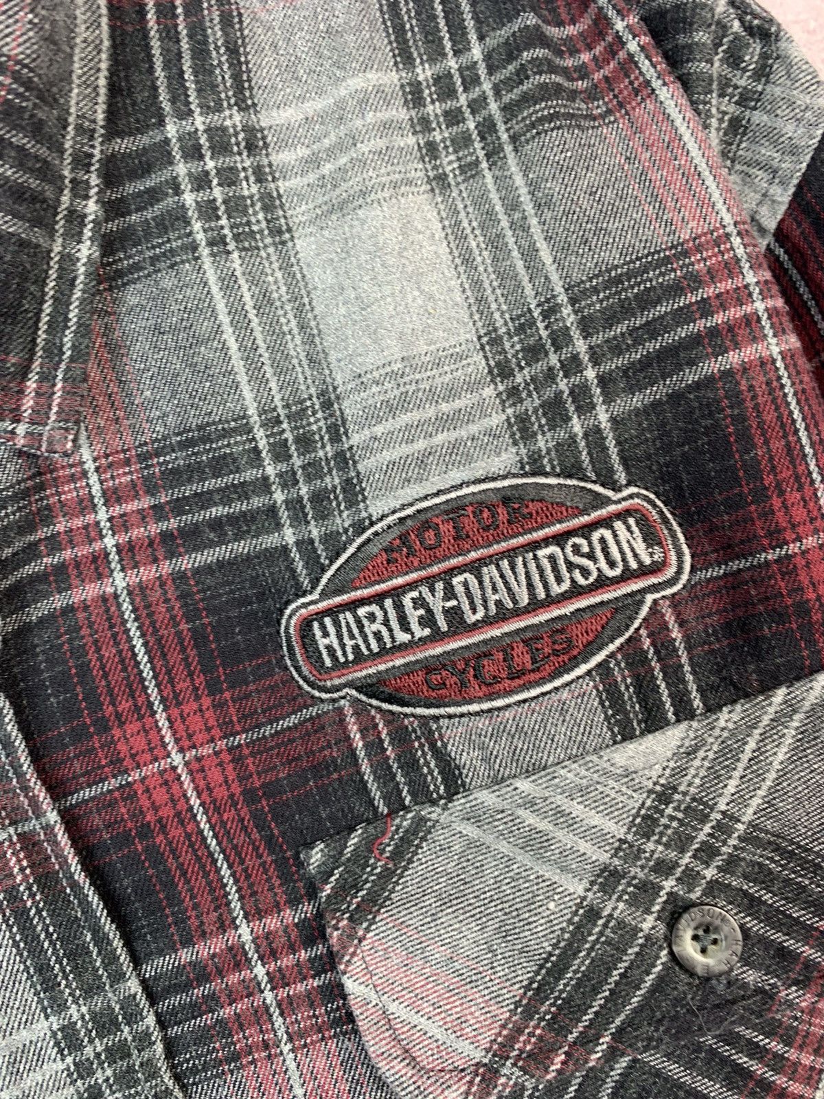 Flannel × Harley Davidson Vintage Harley Davidson Mens Flannel Plaid Shirt Size US L / EU 52-54 / 3 - 8 Thumbnail