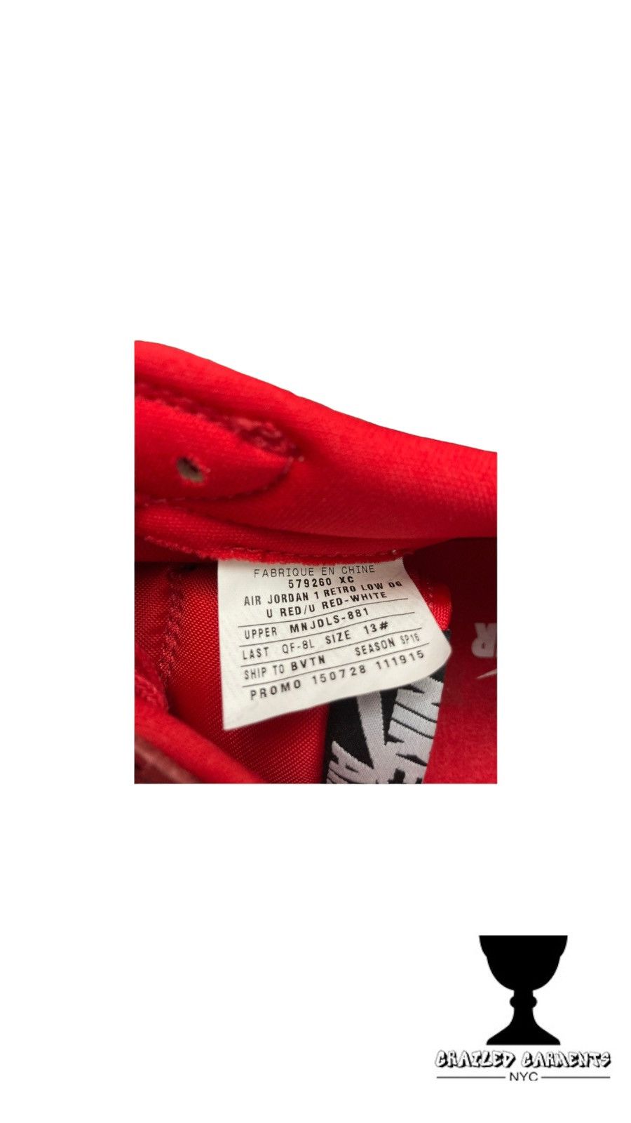 Jordan Brand “Marcus Jordan PE” Jordan 1 Low OG *SAMPLE* Size US 13 / EU 46 - 7 Thumbnail