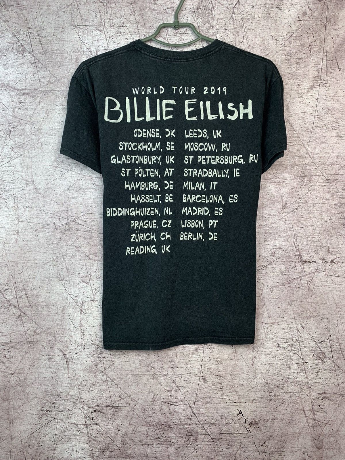 Band Tees × Billie Eilish 2019 Billie Eilish World Tour Trippy White Eyes T Shir Size US M / EU 48-50 / 2 - 10 Thumbnail
