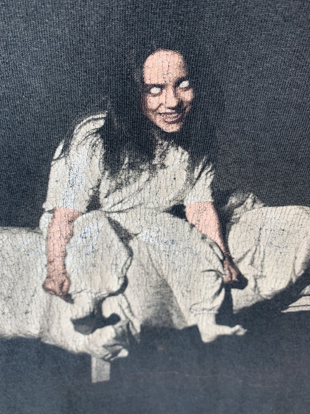 Band Tees × Billie Eilish 2019 Billie Eilish World Tour Trippy White Eyes T Shir Size US M / EU 48-50 / 2 - 5 Thumbnail