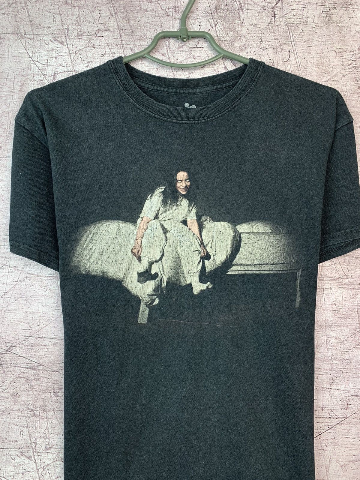 Band Tees × Billie Eilish 2019 Billie Eilish World Tour Trippy White Eyes T Shir Size US M / EU 48-50 / 2 - 2 Thumbnail