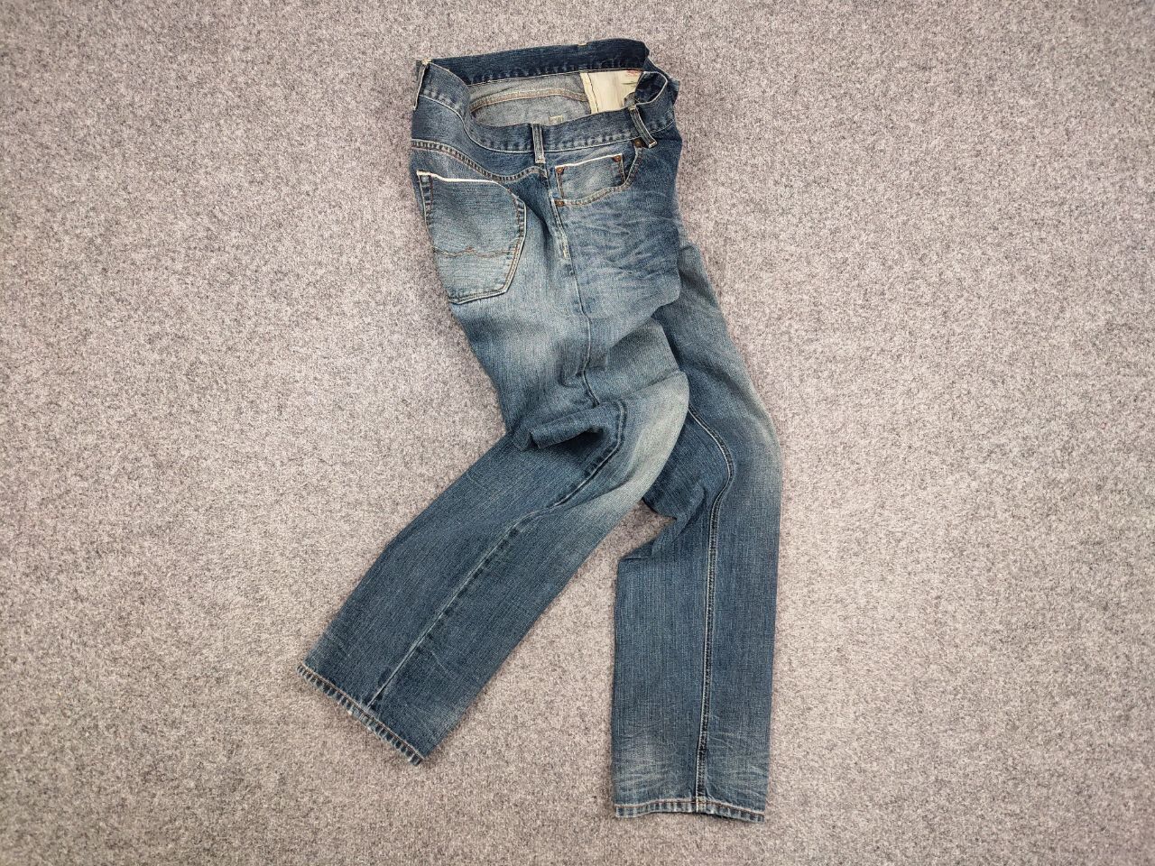 Japanese Brand Scarti-Lab Mediterranean Manufacturer Faded Selvedge Jeans Size US 33 - 15 Thumbnail